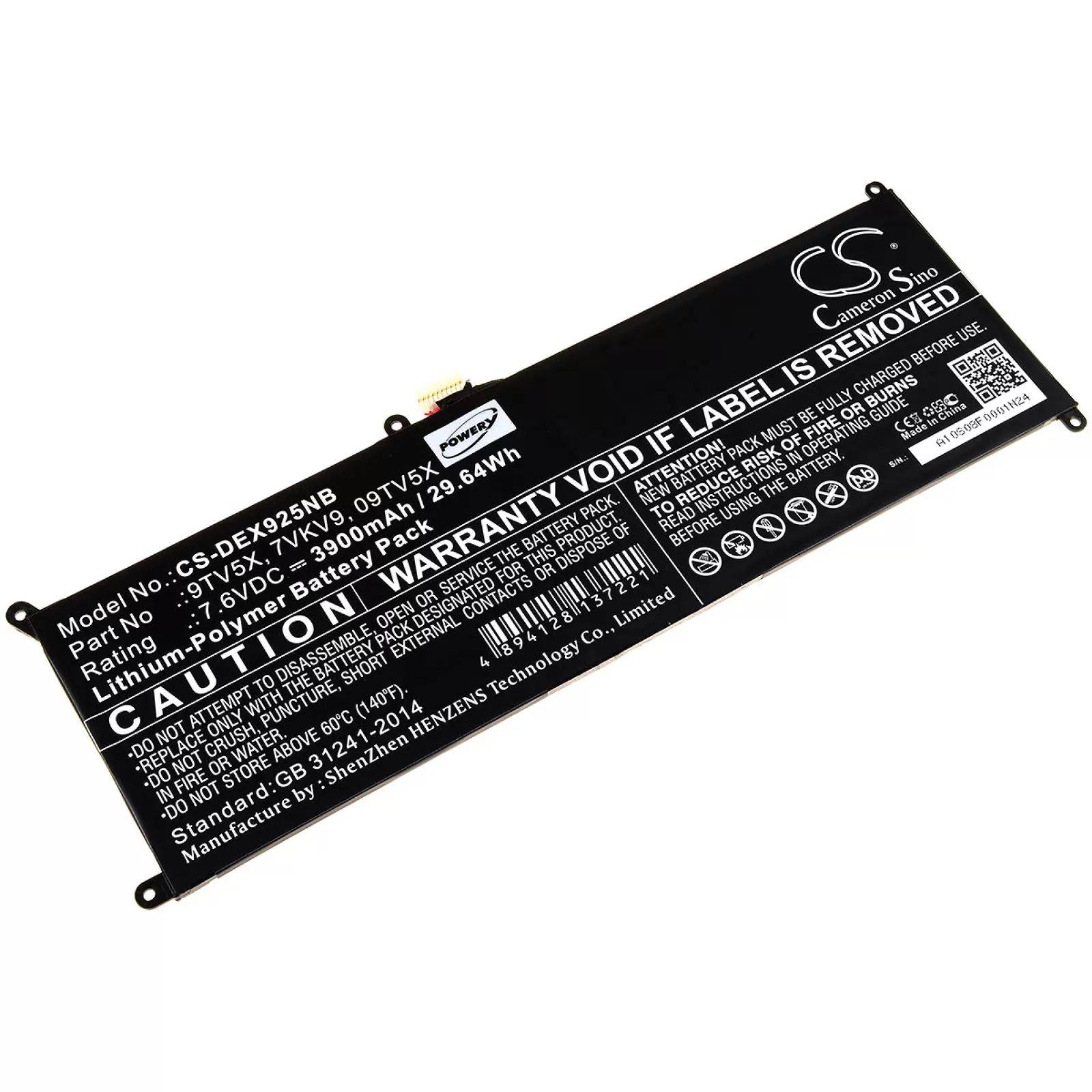 Akku für Laptop Dell XPS 12 9250 / Latitude 12 7275 / Typ 7VKV9 - 7,6V - 4000 mAh