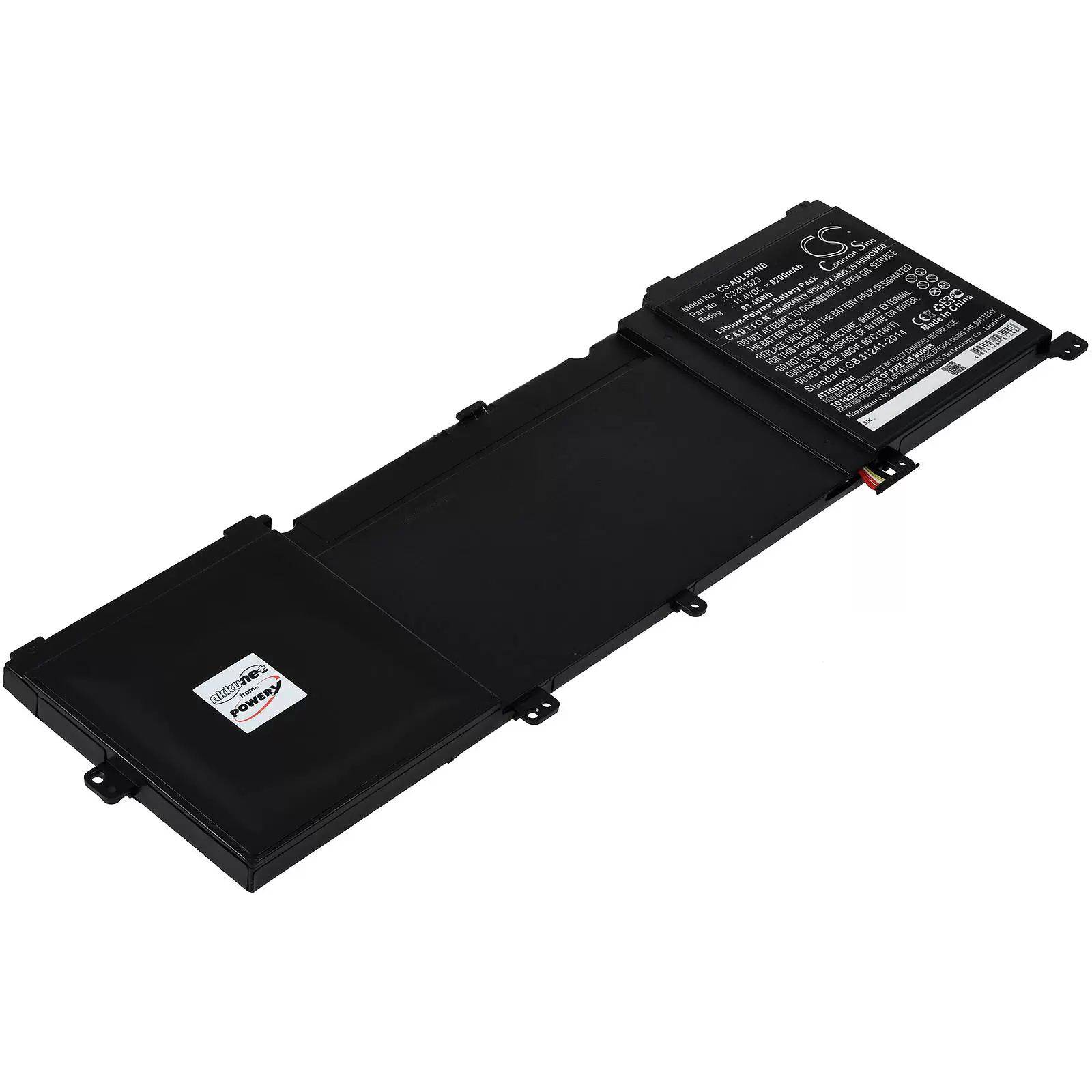 Akku passend für Laptop Asus Zenbook UX501VW-FY062T, UX501VW-F145T, Typ C32N1523 - 11,4V - 8200 mAh