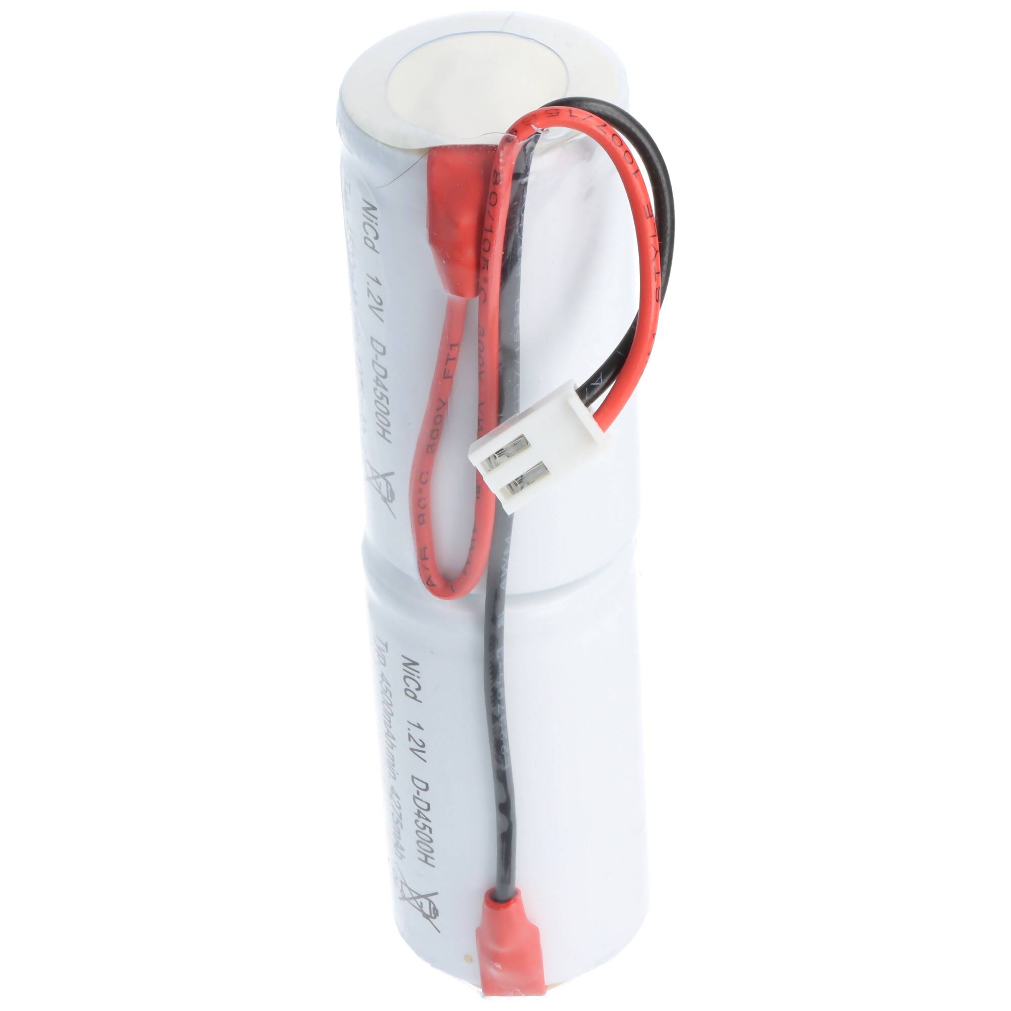 Notleuchtenakku NiCd 2,4V 4500mAh L1x2 Mono D mit JST VHR-2 Stecker