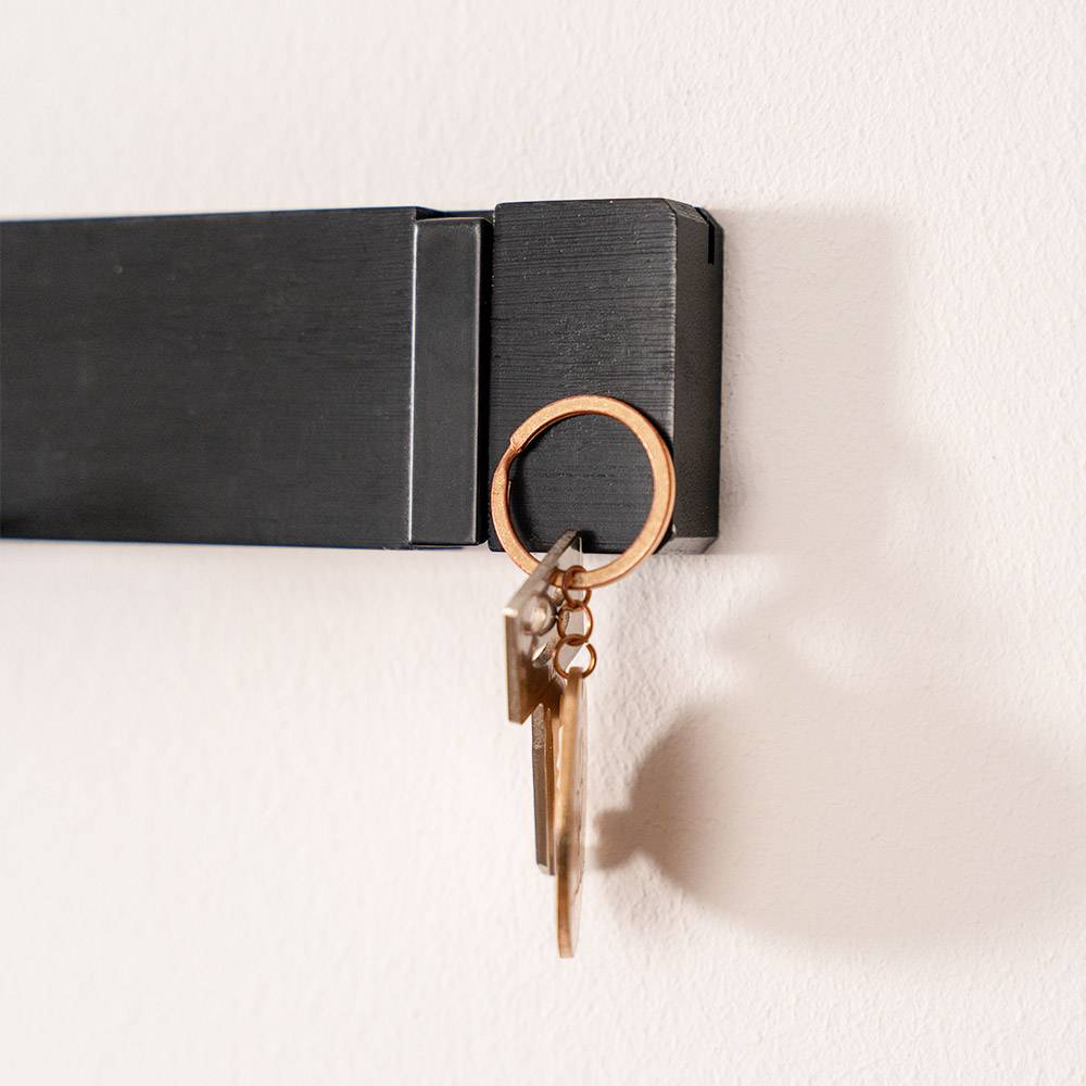 GARDEROBENLEISTE HOOK - Farbe: Schwarz, Menge: 8 x Haken