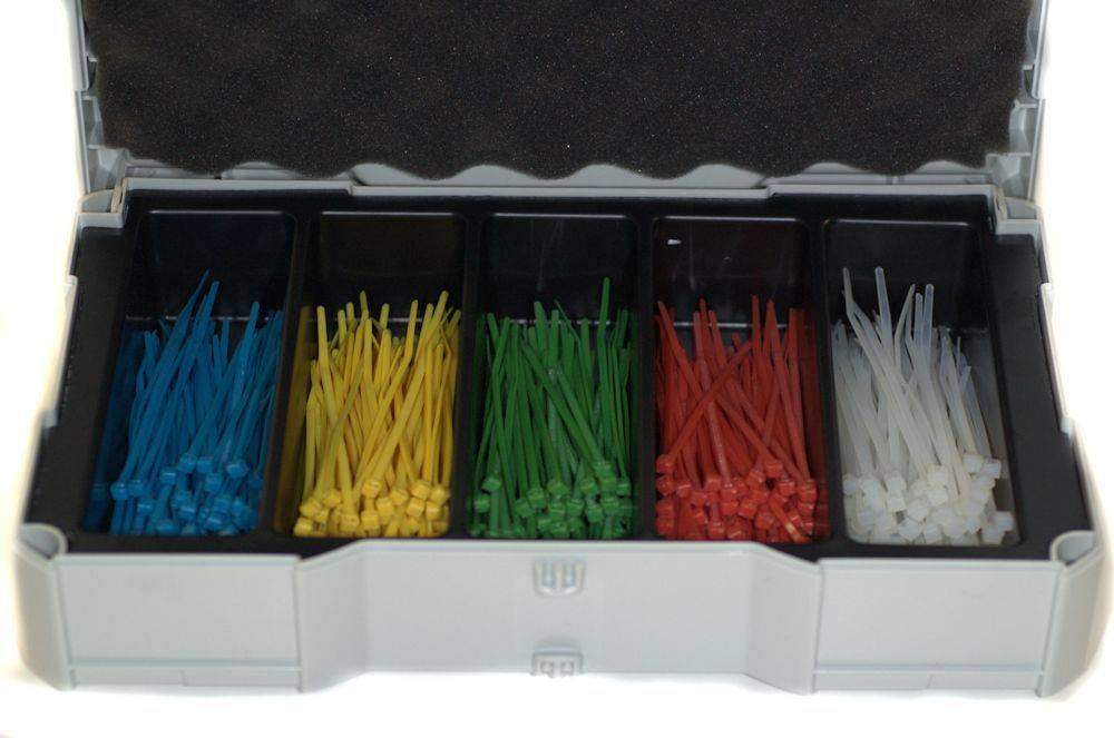 Sortiment Kabelbinder 100 x 2,5 mm - farbig DIN