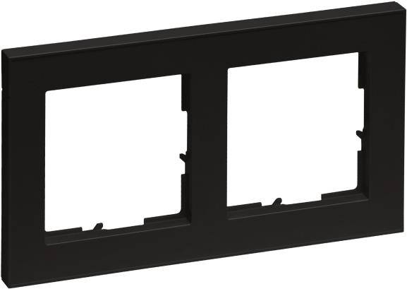 Legrand SEANO+2-fach Rahmen in 765382 der Farbausführung Schwarz lackiert 5 (765382)