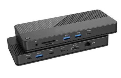 KVM-Switch mit Dockingstation, HDMI 4K Ultra HD, LAN, 4 Port USB Hub, Audio, Card Reader