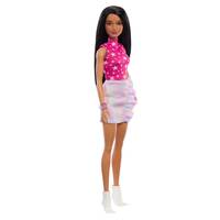 Mattel Barbie Fashionistas Puppe Nr. 215 mit schwarzem, glattem Haar HRH130