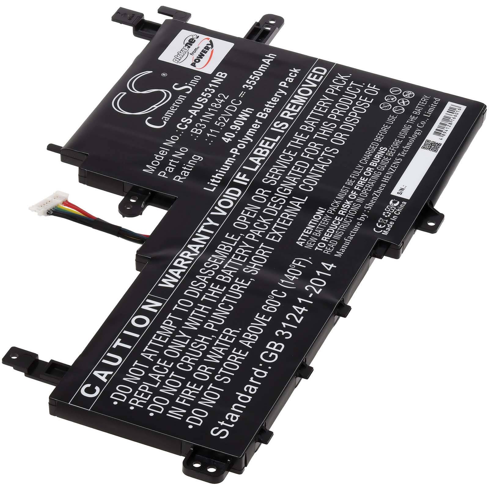 Powery Akku für Asus VivoBook S15 S531FL-EJ179T Laptop, 11,52V, Li-Polymer