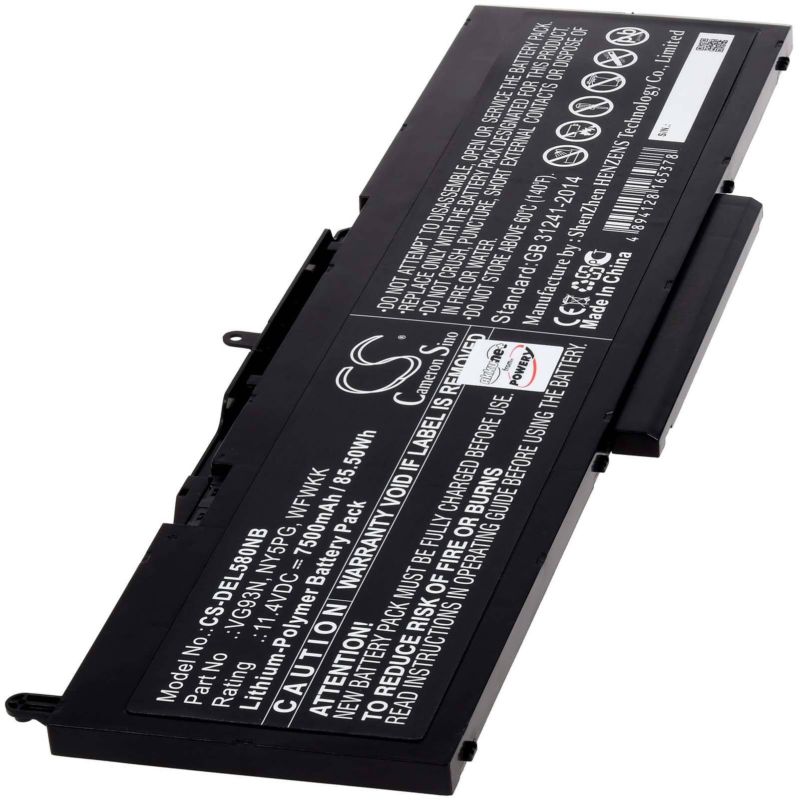 Powery Akku kompatibel mit Dell Typ WFWKK, 11,4V, Li-Polymer