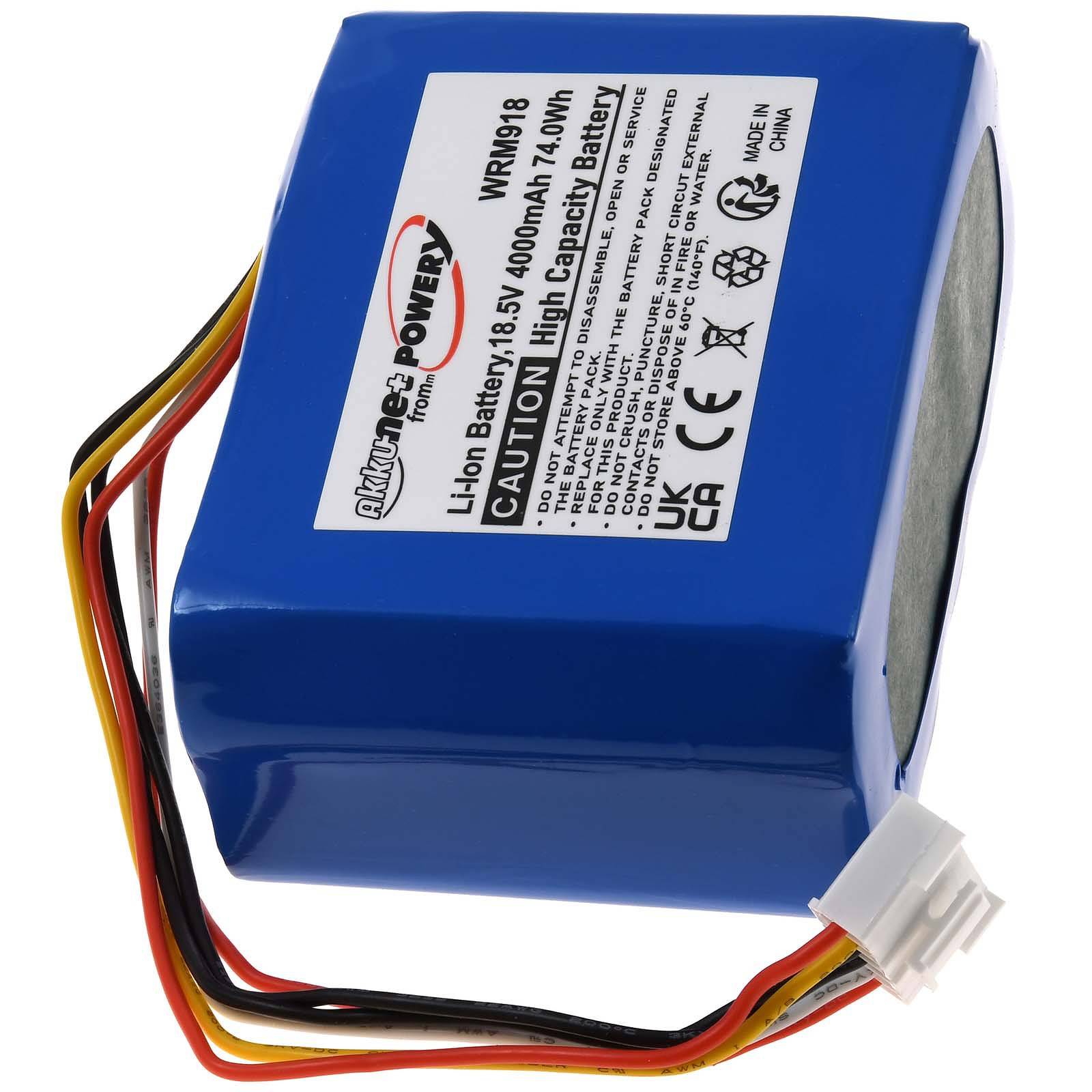 Powery Akku für Robomow RK1000 RK1000 Pro Mähroboter, 18,5V, Li-Ion