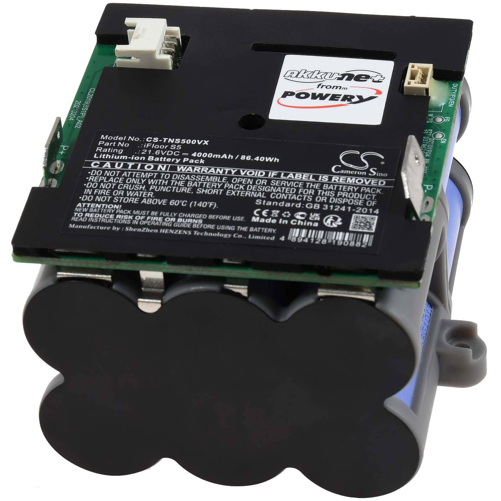 Powery Akku kompatibel mit Tineco Typ CL2019-6S1P-02A, 21,6V, Li-Ion