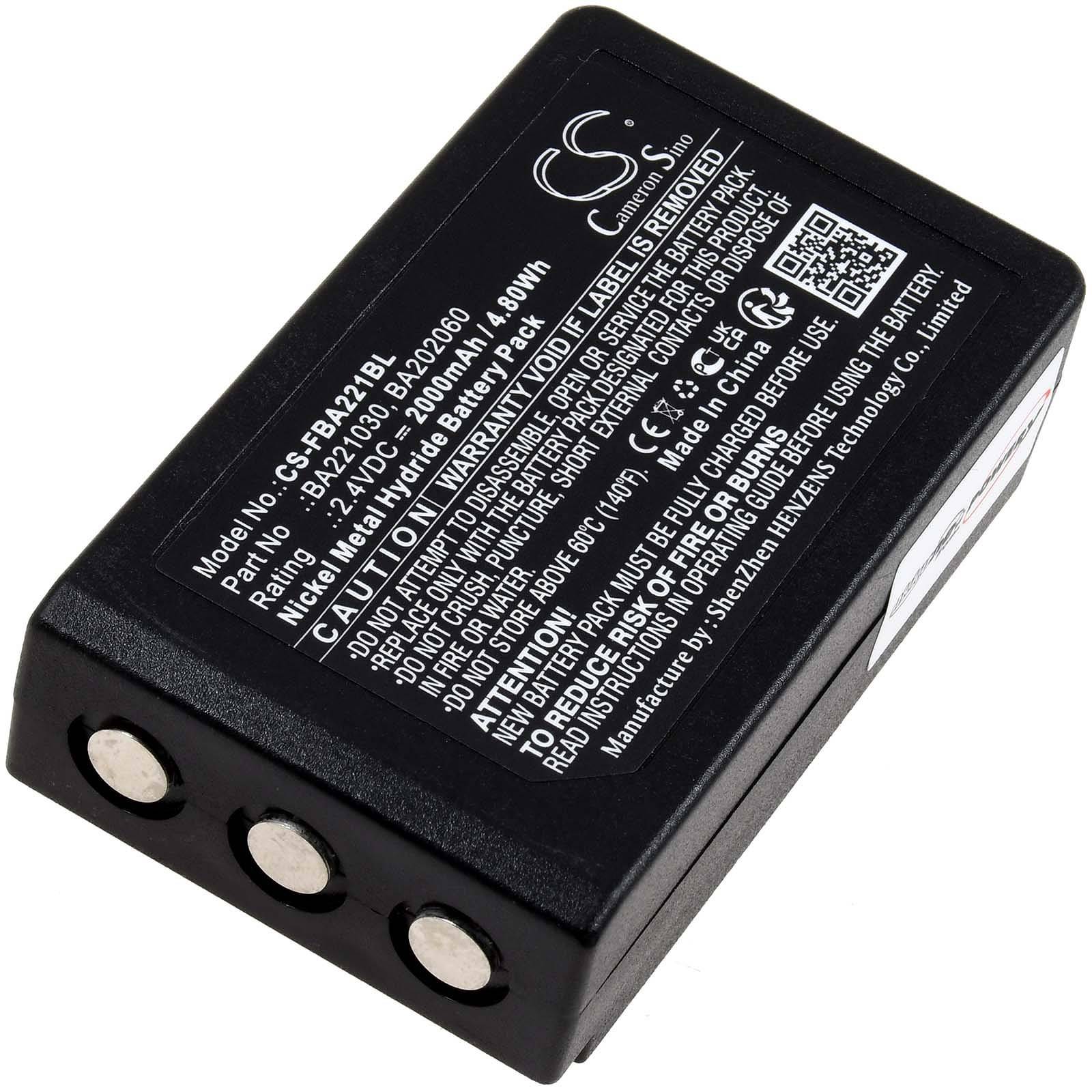 Powery Akku kompatibel mit HBC Typ BA202060, 2,4V, NiMH