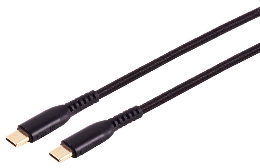 BlackCotton USB-C Kabel, 100W, USB 2.0, schwarz, 1,0m