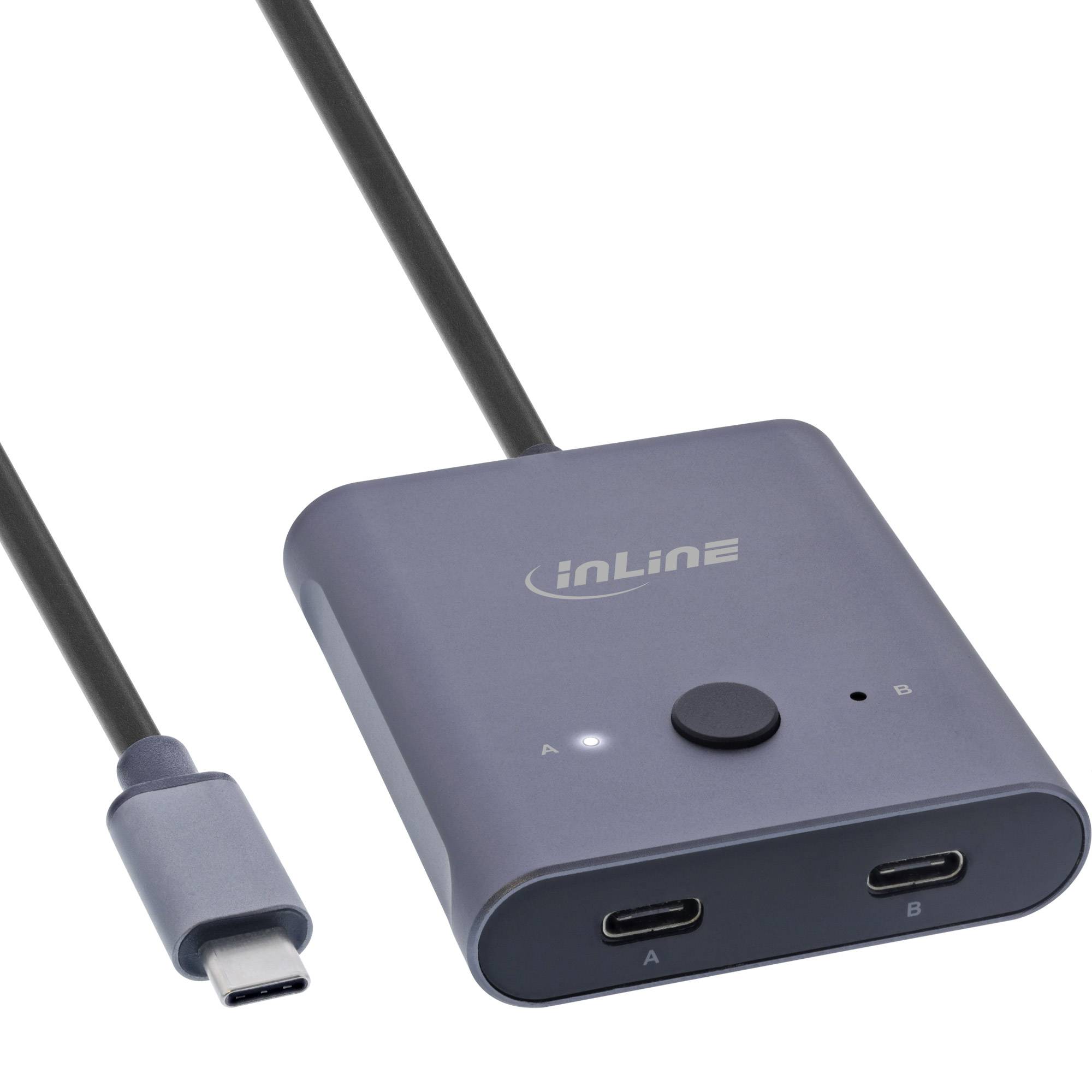 InLine USB-C Switch bidirektionaler Umschalter 10Gb/s 100W Typ C HDMI