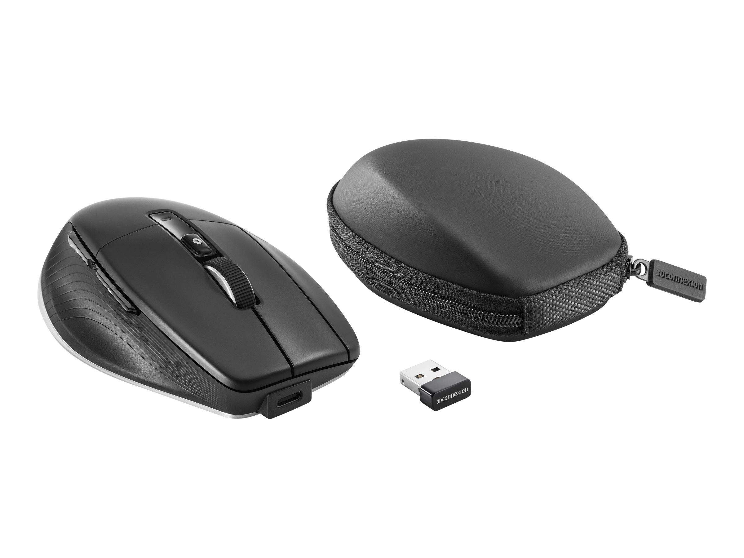 3Dconnexion CadMouse Pro Wireless Left - Maus - ergonomisch - Für Linkshänder - 7 Tasten - kabellos - Bluetooth, 2.4 GHz