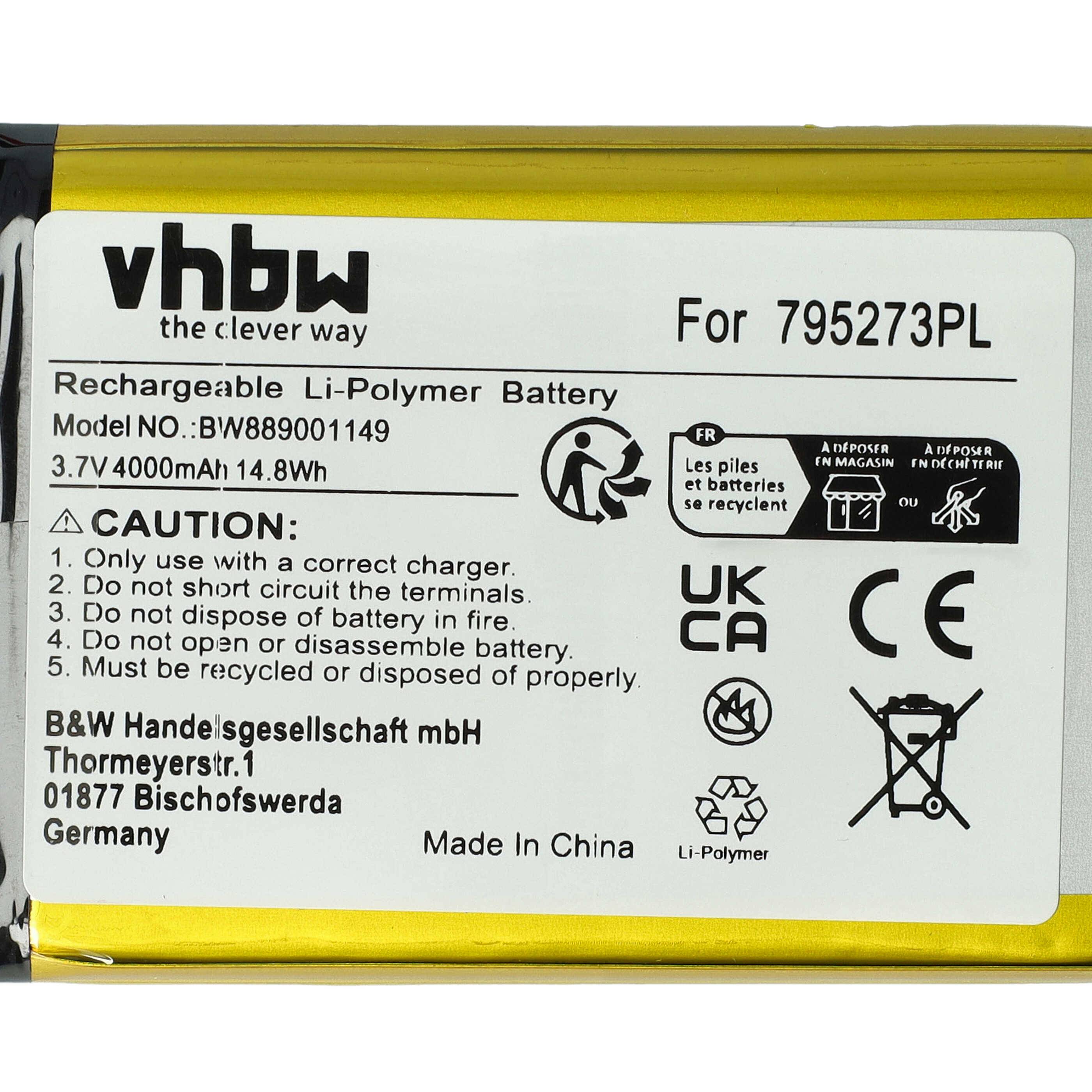 vhbw Akku kompatibel mit Tigerbox Touch Hörspielbox (4000mAh, 3,7V, Li-Polymer)