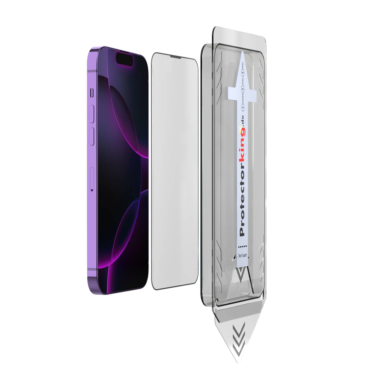 3x 9H Panzerglas für iPhone 14 Pro 3D KLAR Staubfreie Installation echtes Tempered Glass Panzerhartglas Schutzglas Displayschutz Schutzfolie