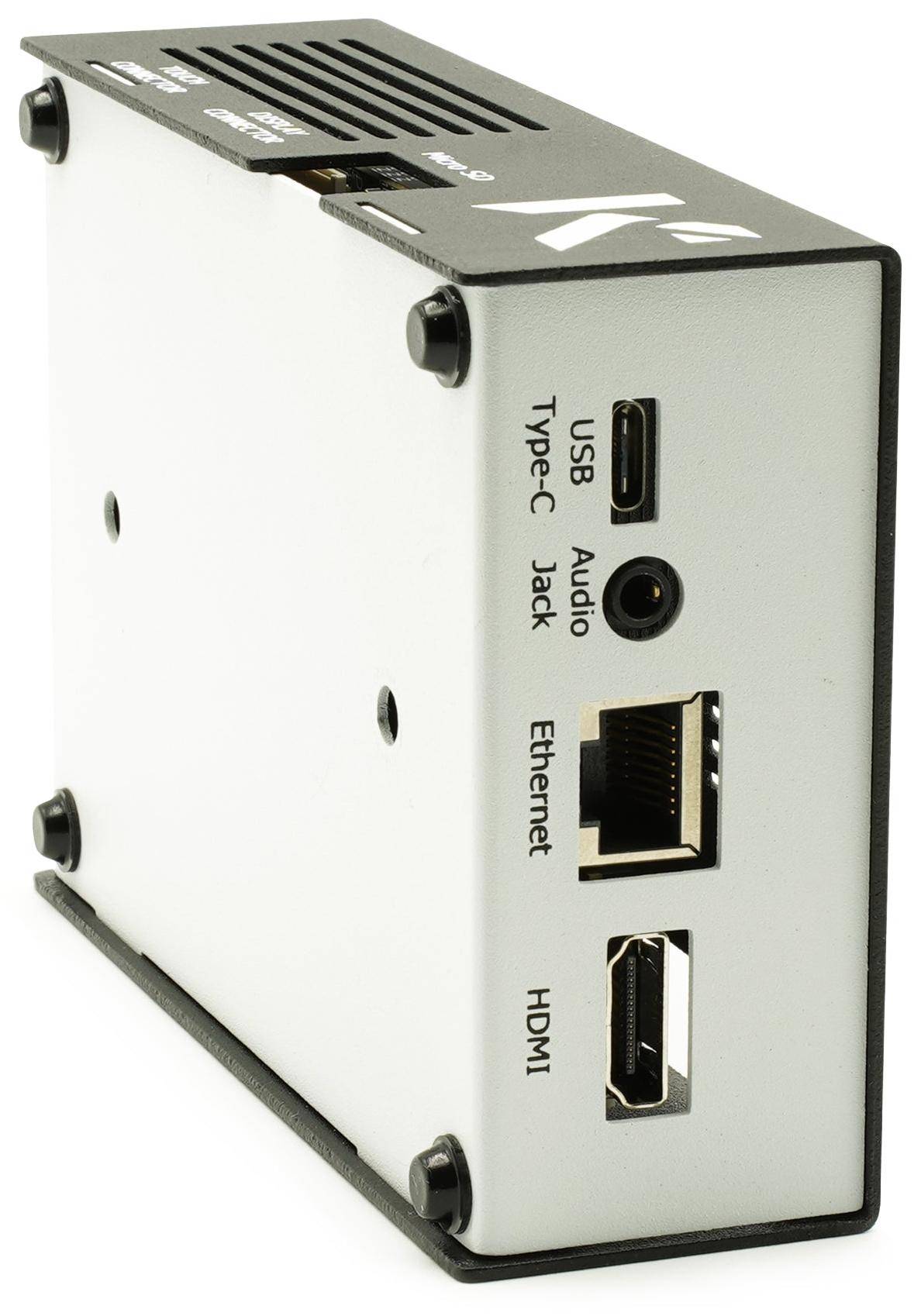 KKSB Gehäuse für LattePanda Alpha & Delta, GPIO Zugang, Aluminium, pulverbeschichtet, schwarz/weiss