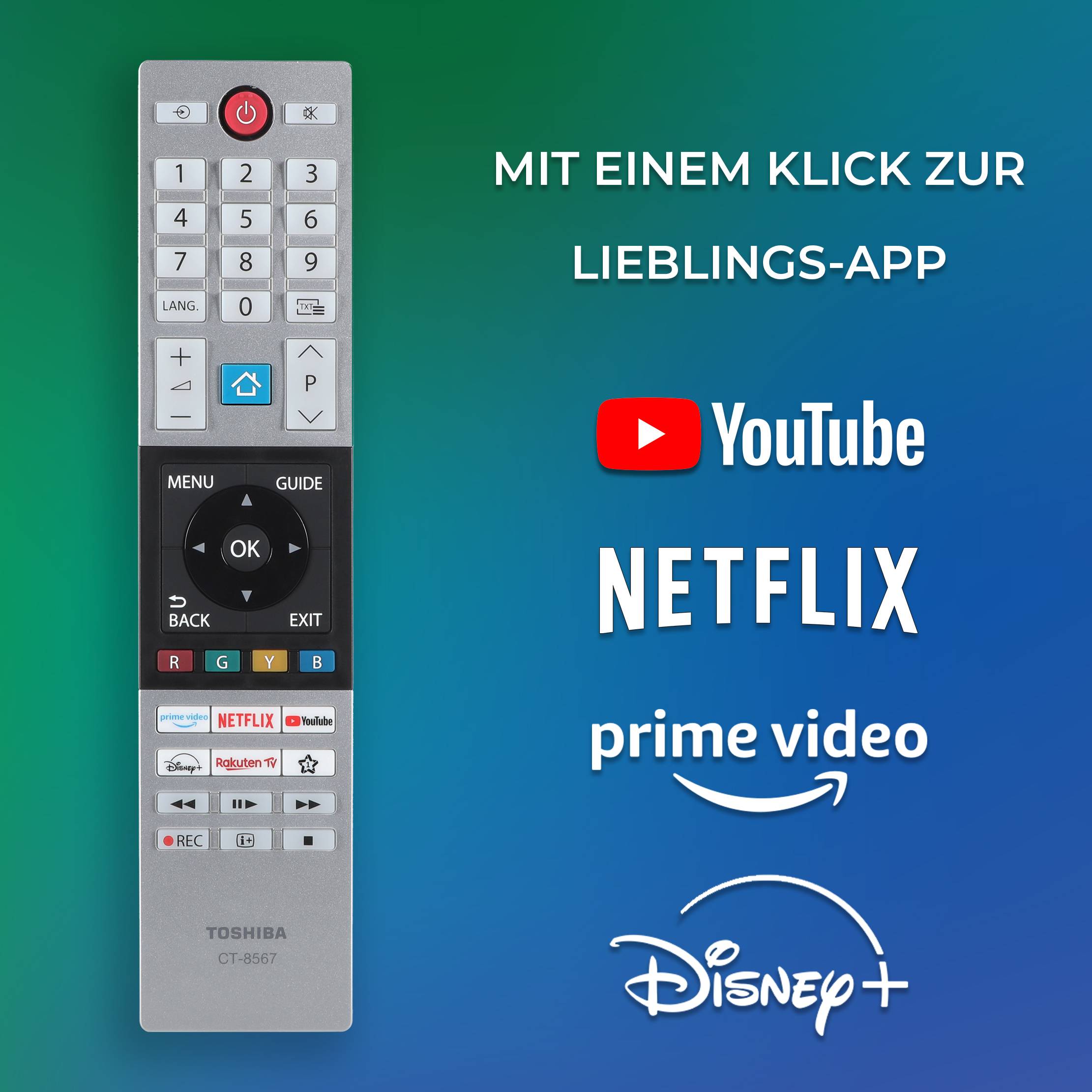 Toshiba Fernseher 43 Zoll Smart TV - VIDAA TV (4K UHD LED TV, HDR, Triple-Tuner) 43UV2363DG