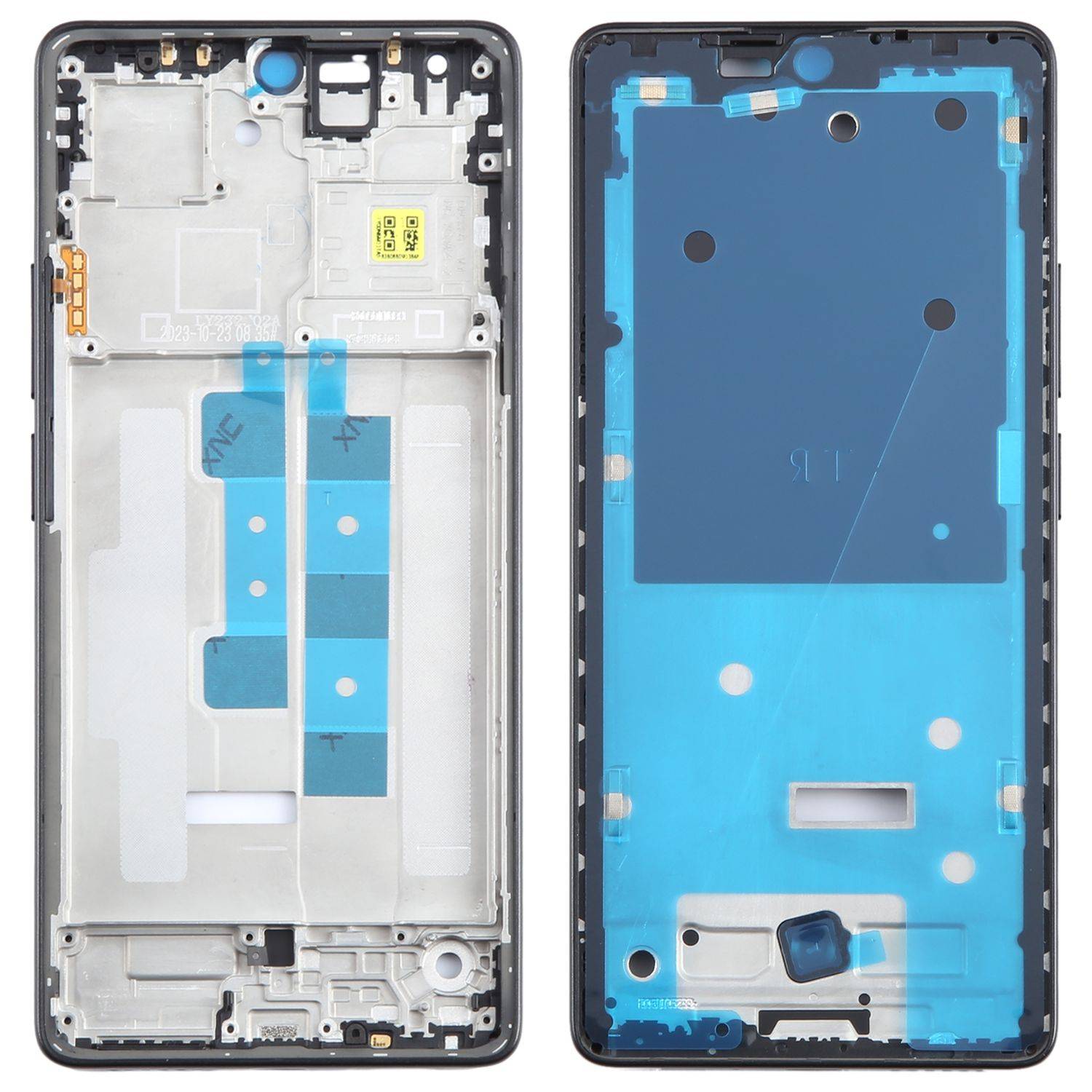 Für Xiaomi Poco M6 Pro 4G / Redmi Note 13 Pro 4G Display Rahmen Frame Bezel Plate Ersatzteil Reparatur Schwarz