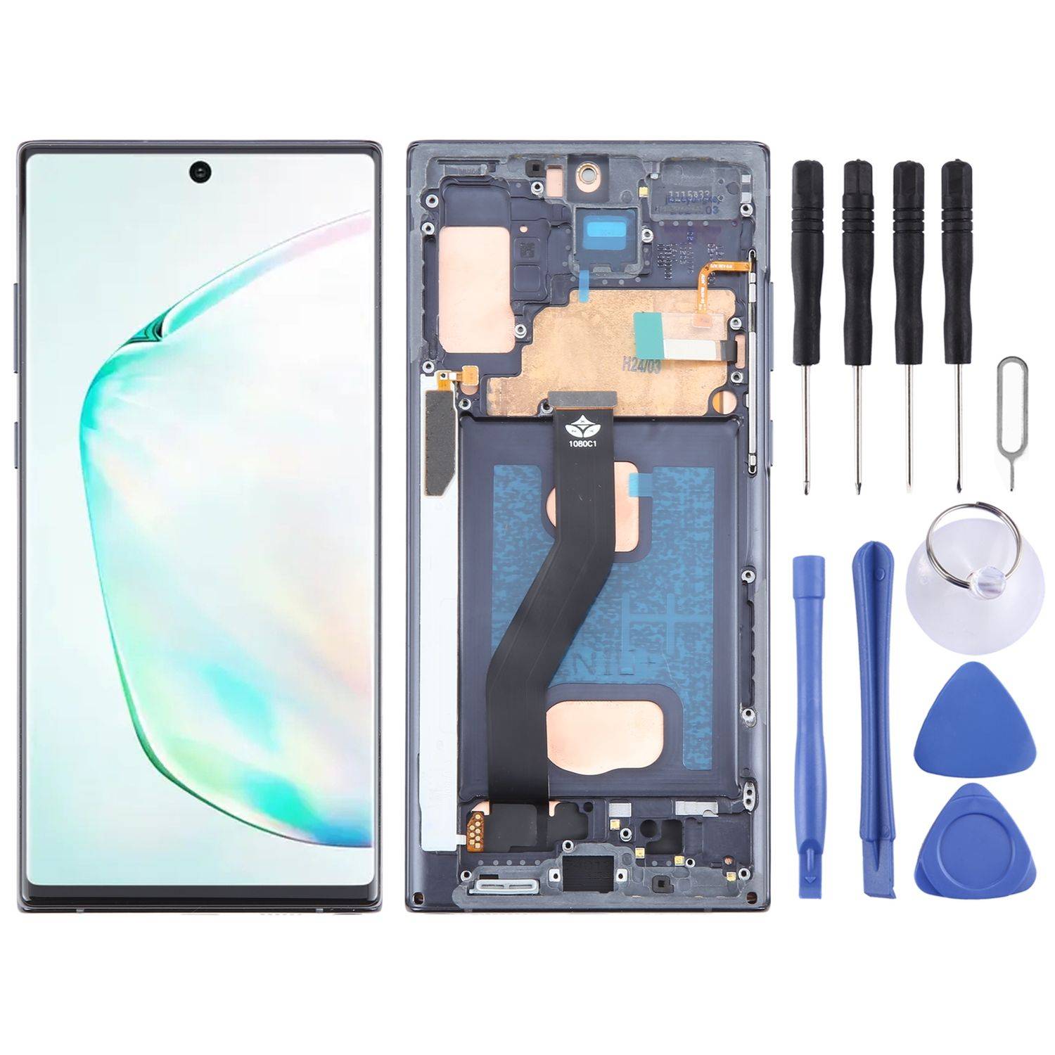 Für Samsung Galaxy Note 10 Plus Display Full LCD mit Rahmen Einheit Touch Ersatzteil Reparatur Schwarz