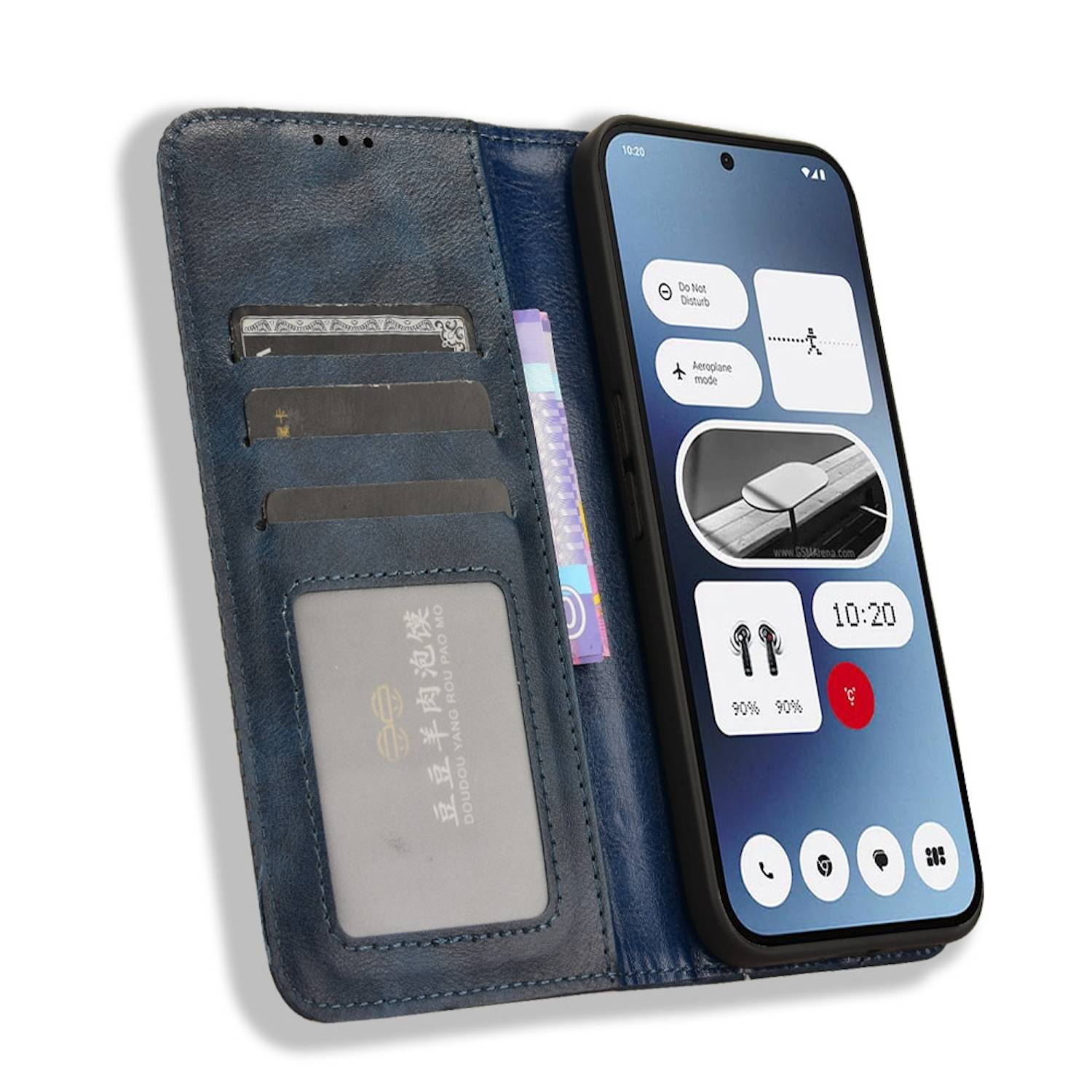 Für Nothing Phone 2a / Plus Kunstleder Book Wallet Tasche Retro Textur