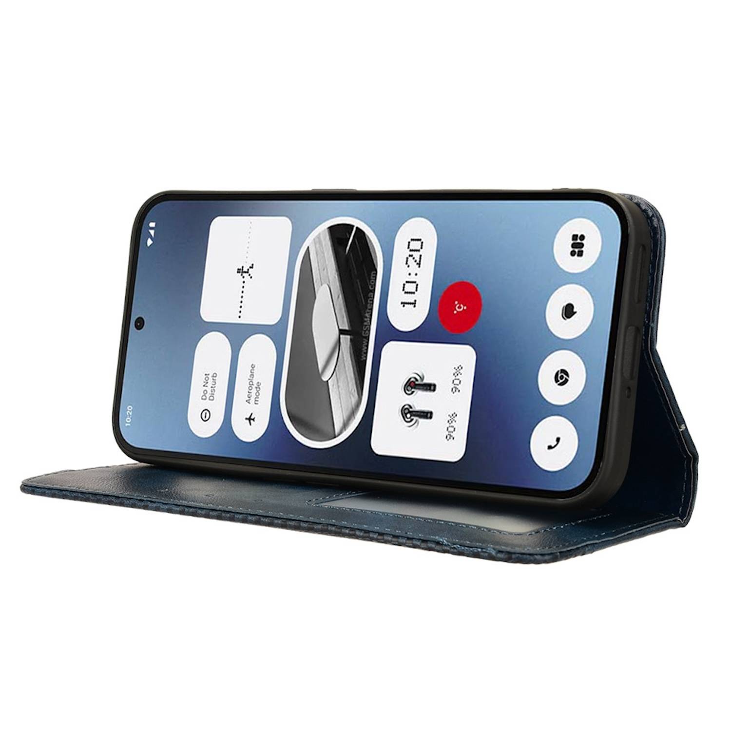 Für Nothing Phone 2a / Plus Kunstleder Book Wallet Tasche Retro Textur