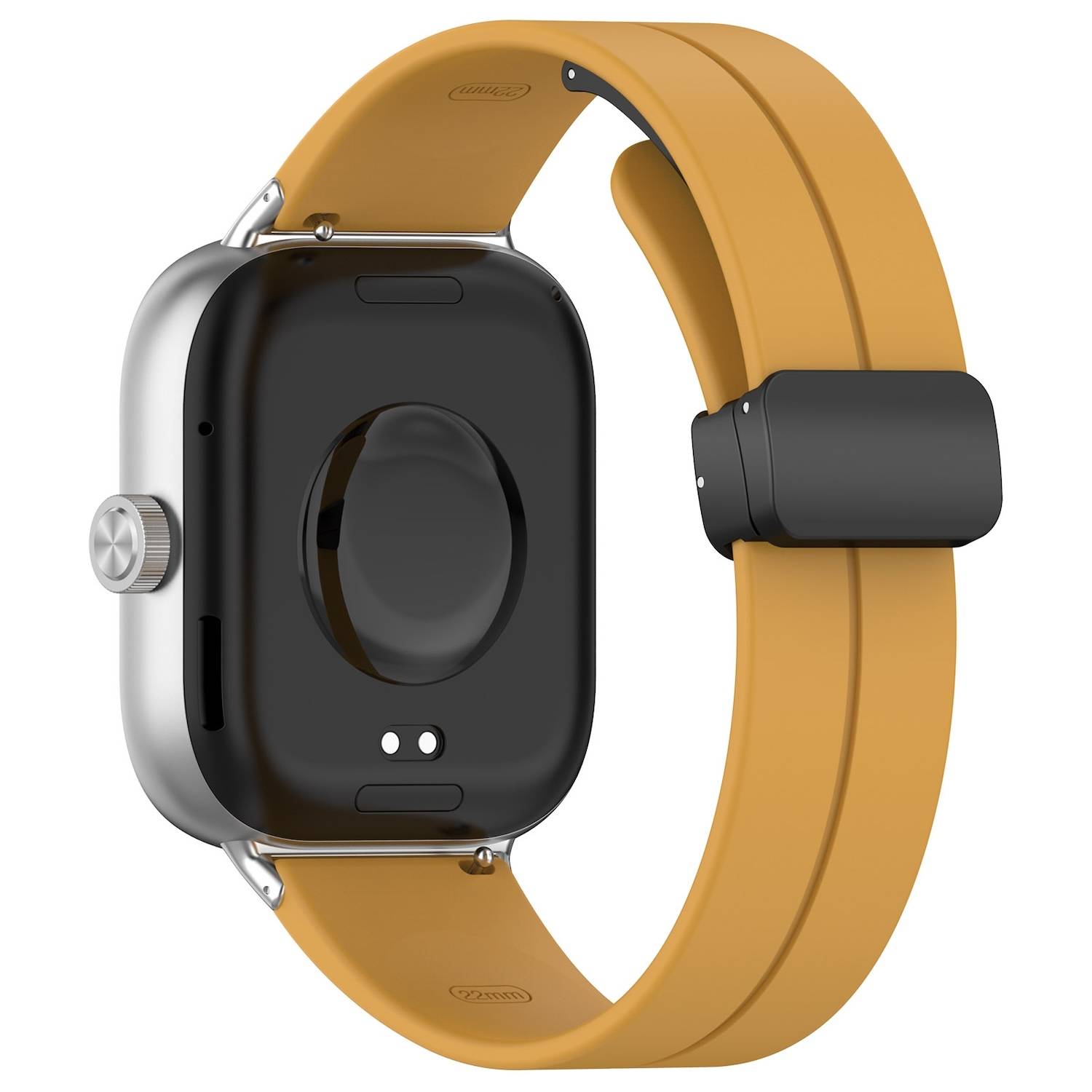 Für Xiaomi Smart Band 9 Pro / 8 Pro / Redmi Watch 5 / 4 Groove Silikon Armband magnetische Schnalle Gelb