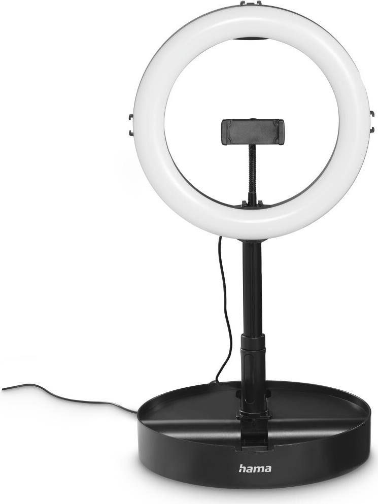 hama 00004665 LED-RGB-Ringleuchte "SpotLight FoldUp RGB 102 ", Smartphone-Set, faltbar
