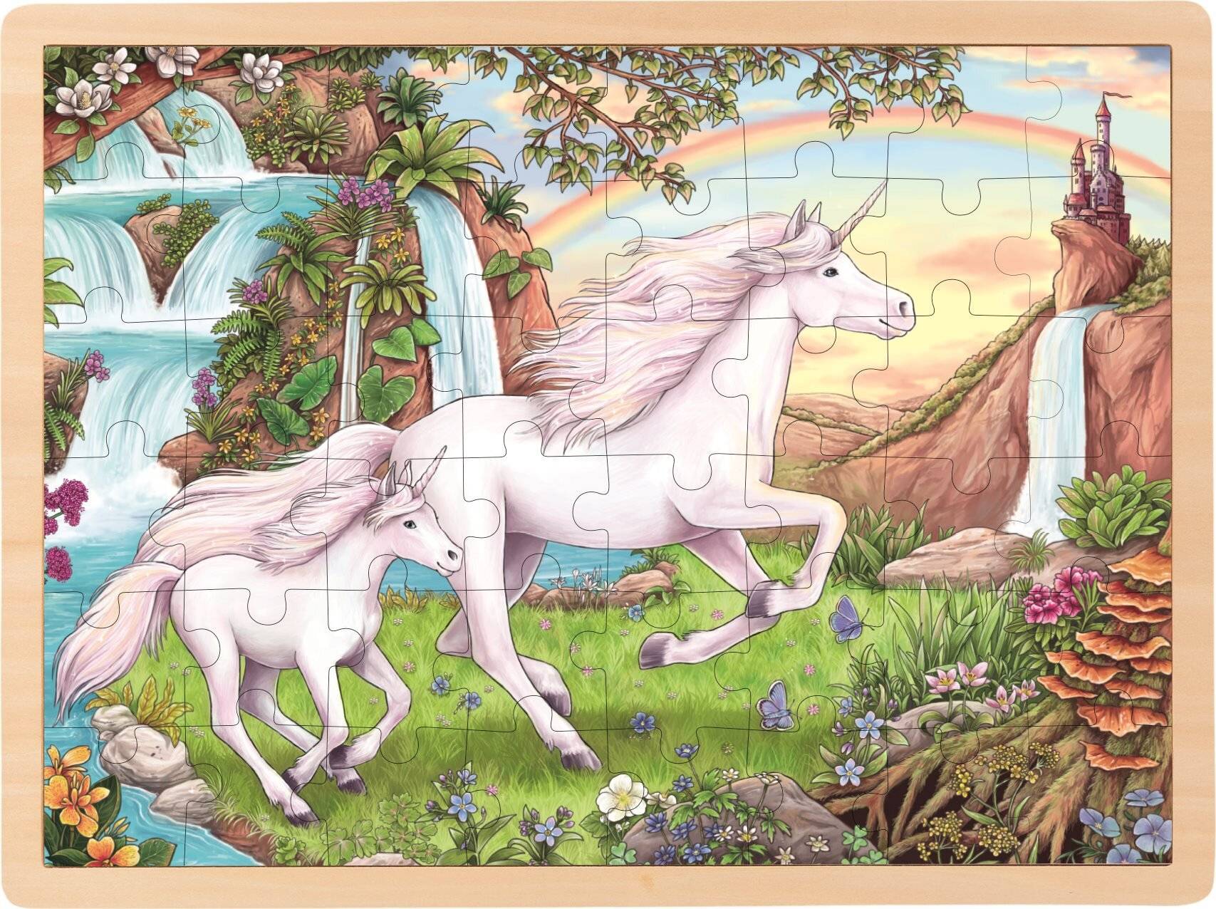 GOKI Holzpuzzle Einhorn 48 Teile