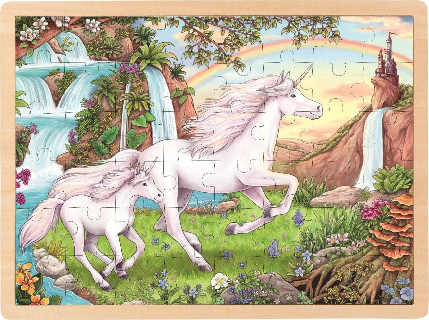 GOKI Holzpuzzle Einhorn 48 Teile