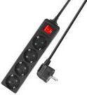 ACT AC2440 Verlängerungskabel 2 m 4 AC-Ausgänge Drinnen Schwarz (AC2440)