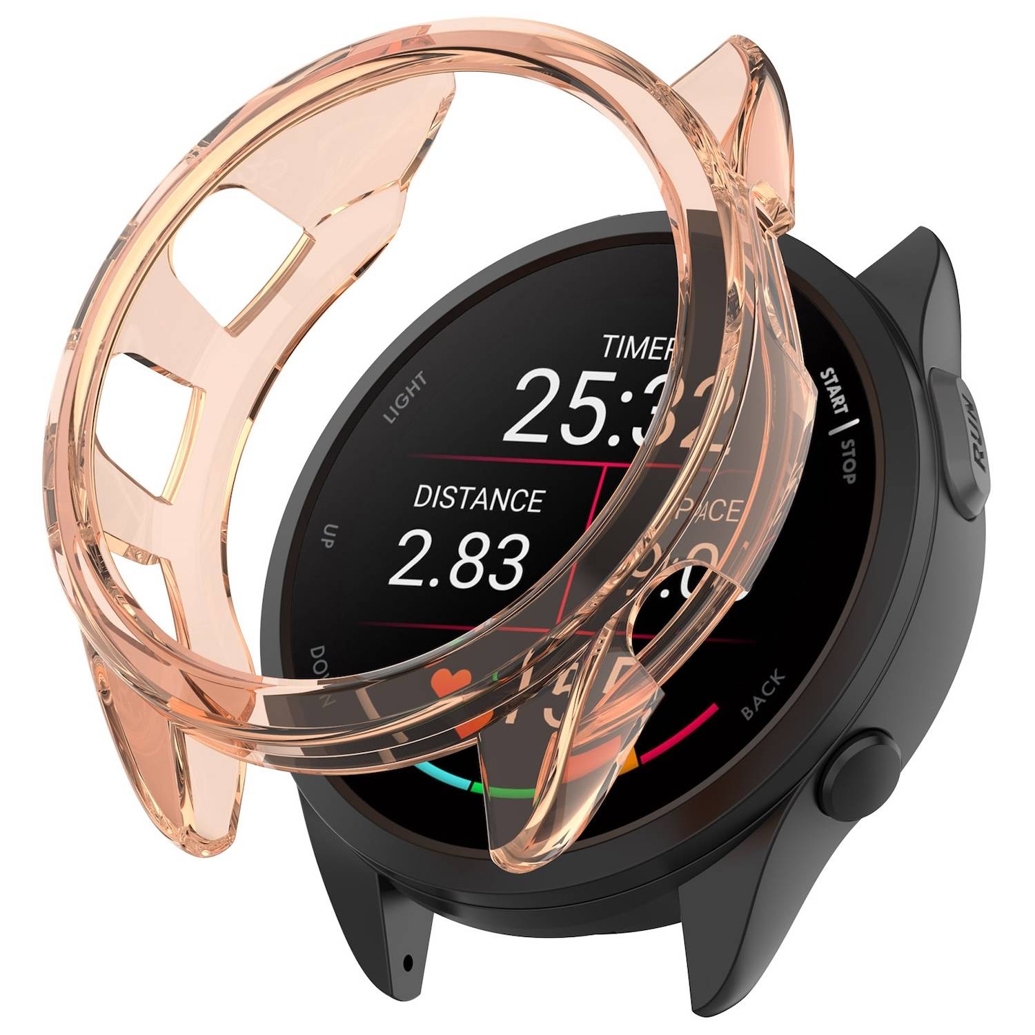 Für Garmin Forerunner 165 / 165 Music Schutz TPU Watch Gehäuse Pink