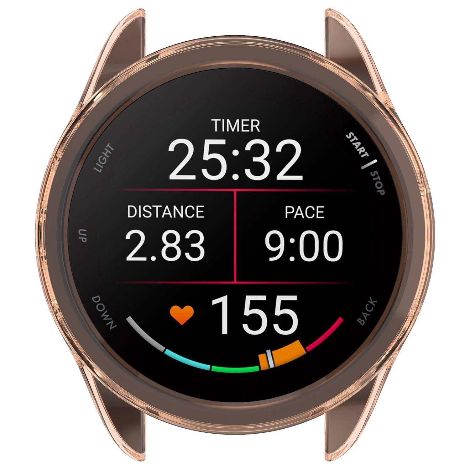 Für Garmin Forerunner 165 / 165 Music Schutz TPU Watch Gehäuse Pink