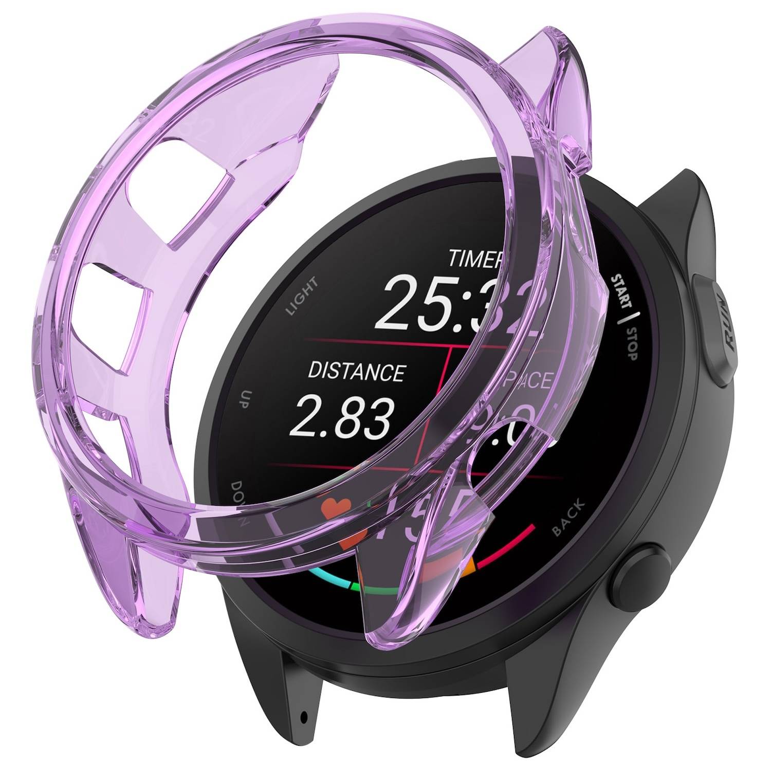 Für Garmin Forerunner 165 / 165 Music TPU Watch Schutz Gehäuse Lila