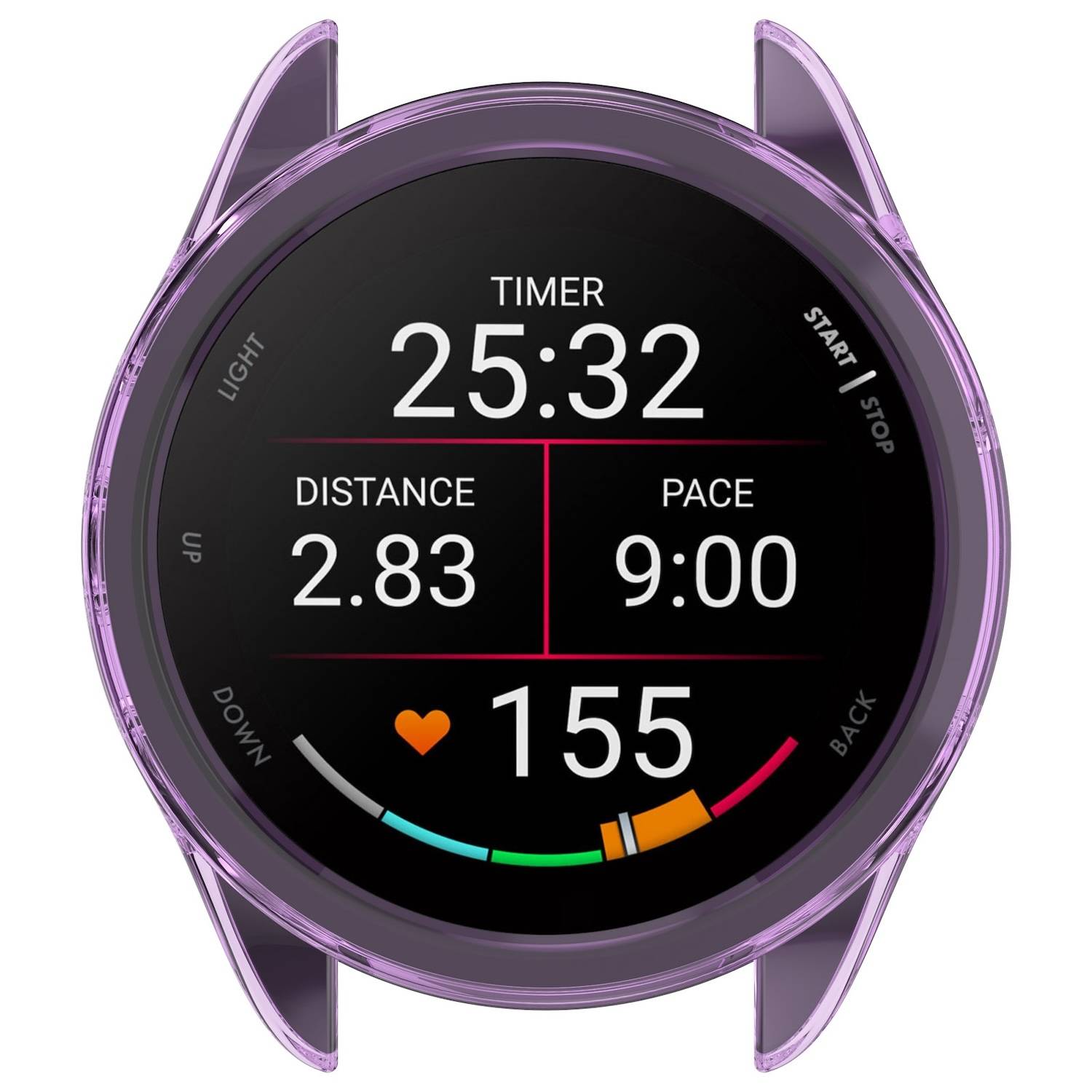 Für Garmin Forerunner 165 / 165 Music TPU Watch Schutz Gehäuse Lila