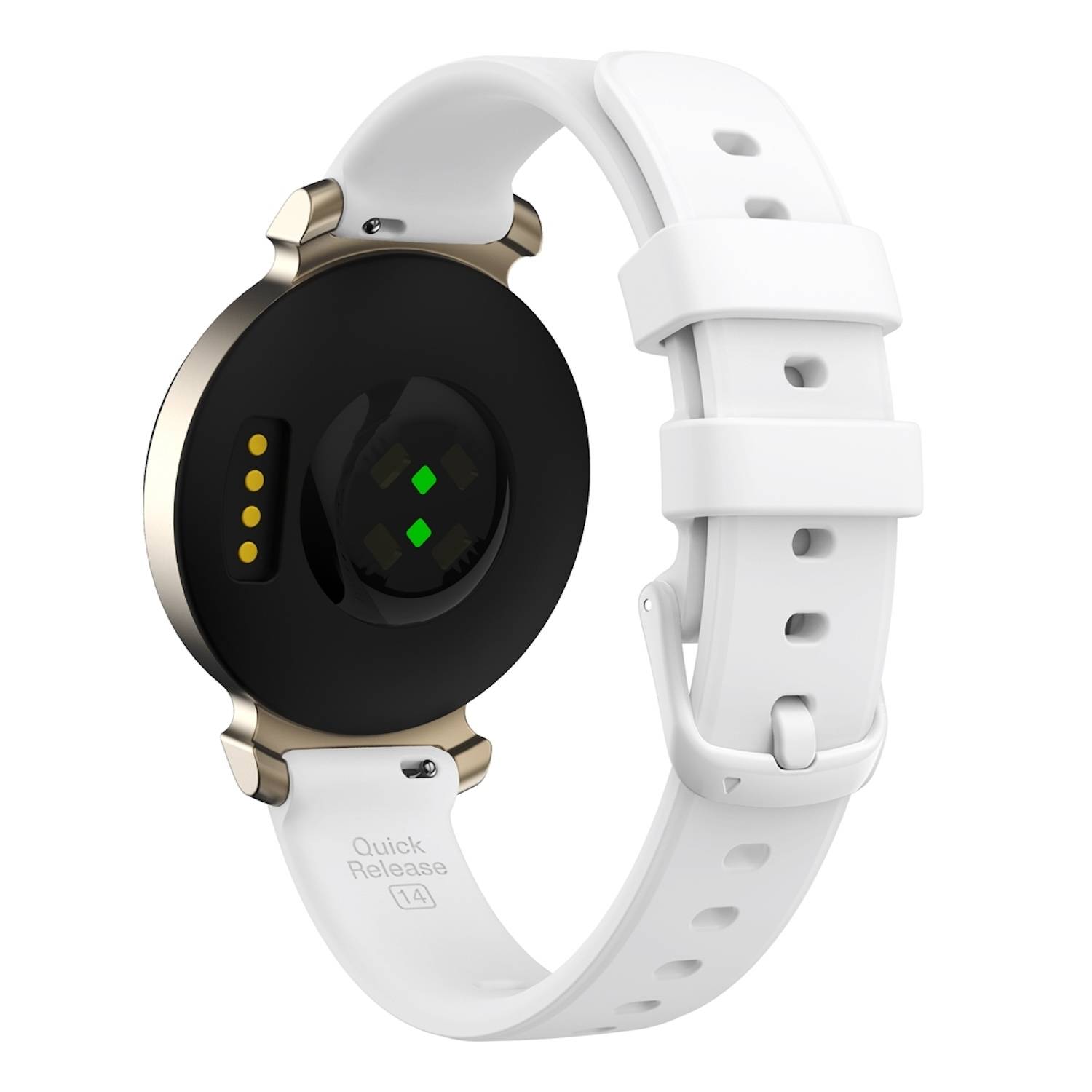 Für Garmin Lily 2 hochwertiges Silikon Armband Watch Ersatz Arm Band Weiß