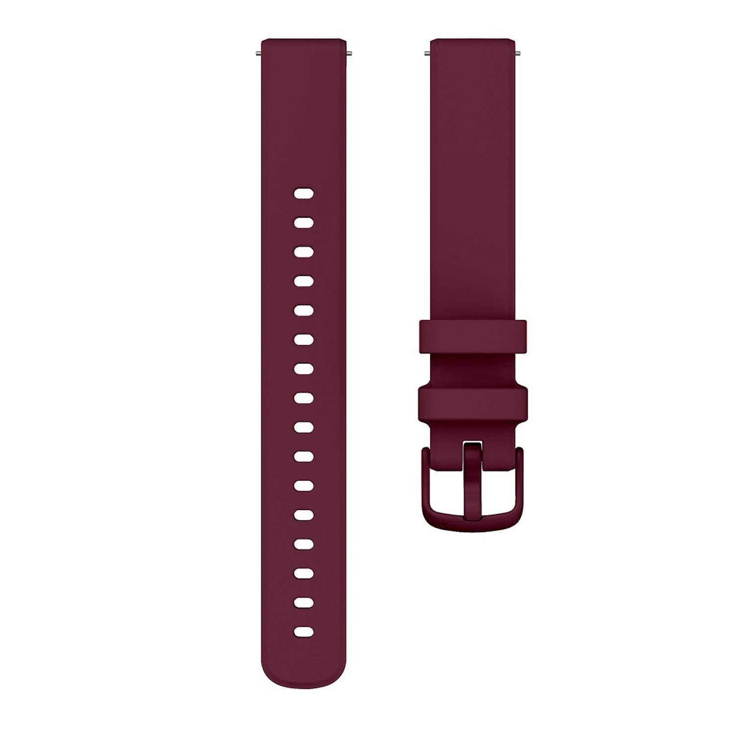 Für Garmin Lily 2 hochwertiges Silikon Armband Watch Ersatz Arm Band Weinrot