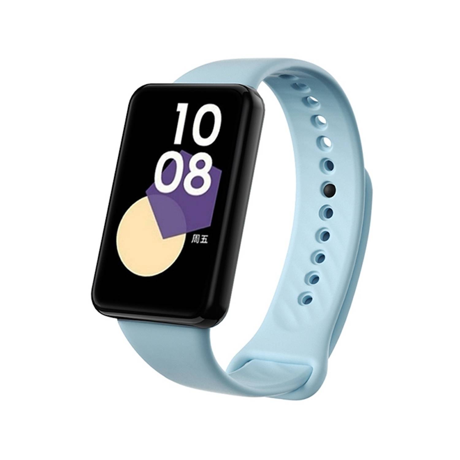 Für Honor Band 9 hochwertiges TPU mit schwarzer Schnalle Watch Ersatz Arm Band Hellblau