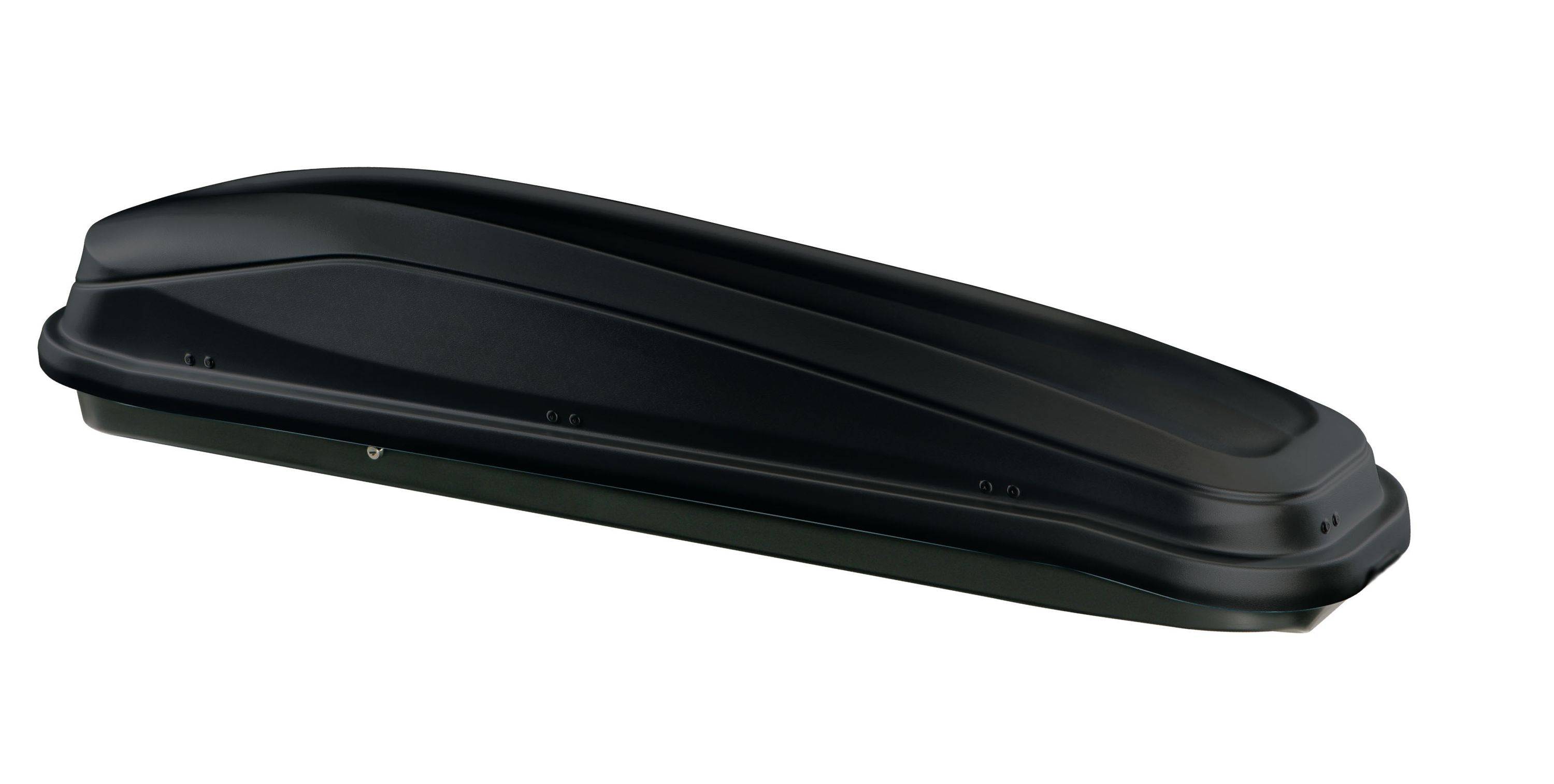 Dachbox JUEASY300 300Ltr schwarz + Relingträger CRV107A kompatibel mit für Mercedes GLA 5 Türer ab 2014