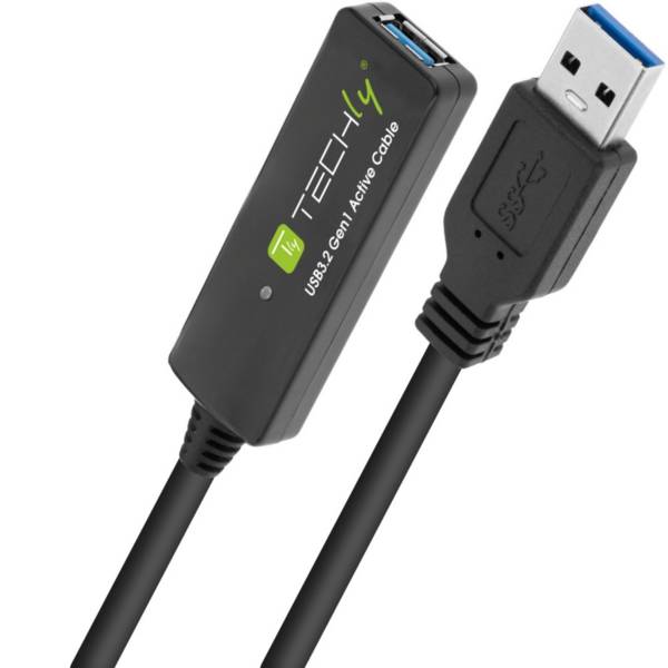 Techly Verlängerungskabel UBS3.2 -- SuperSpeed+ 10m Multimedia USB Verlängerungen