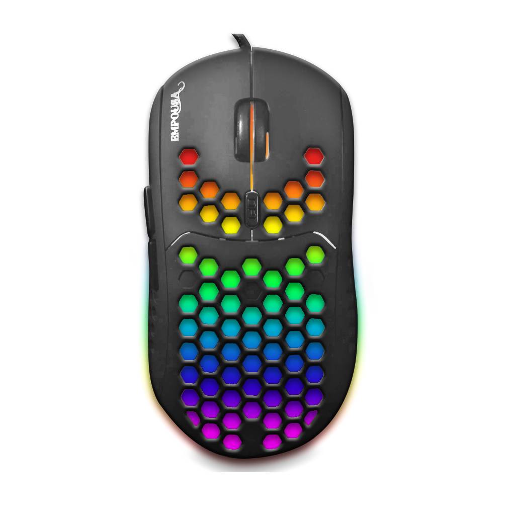 INCA Gaming Maus RGB/ 6400DPI/ 6Tasten/USB 1.50m schwarz retail Eingabe / Ausgabe Mäuse &
