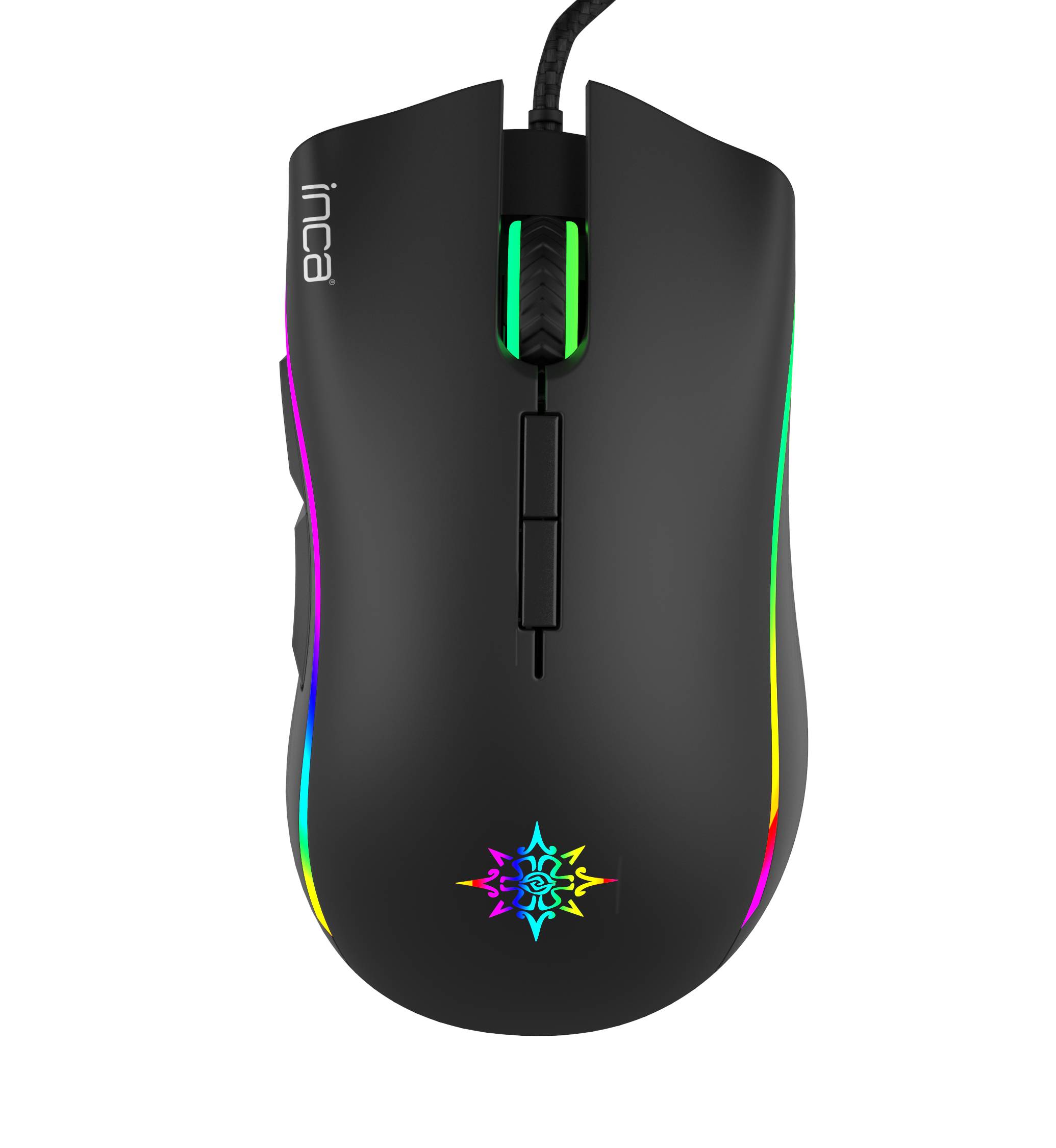 INCA Gaming Maus RGB/ 6400DPI/ 7Tasten/USB 1.60m schwarz retail Eingabe / Ausgabe Mäuse &