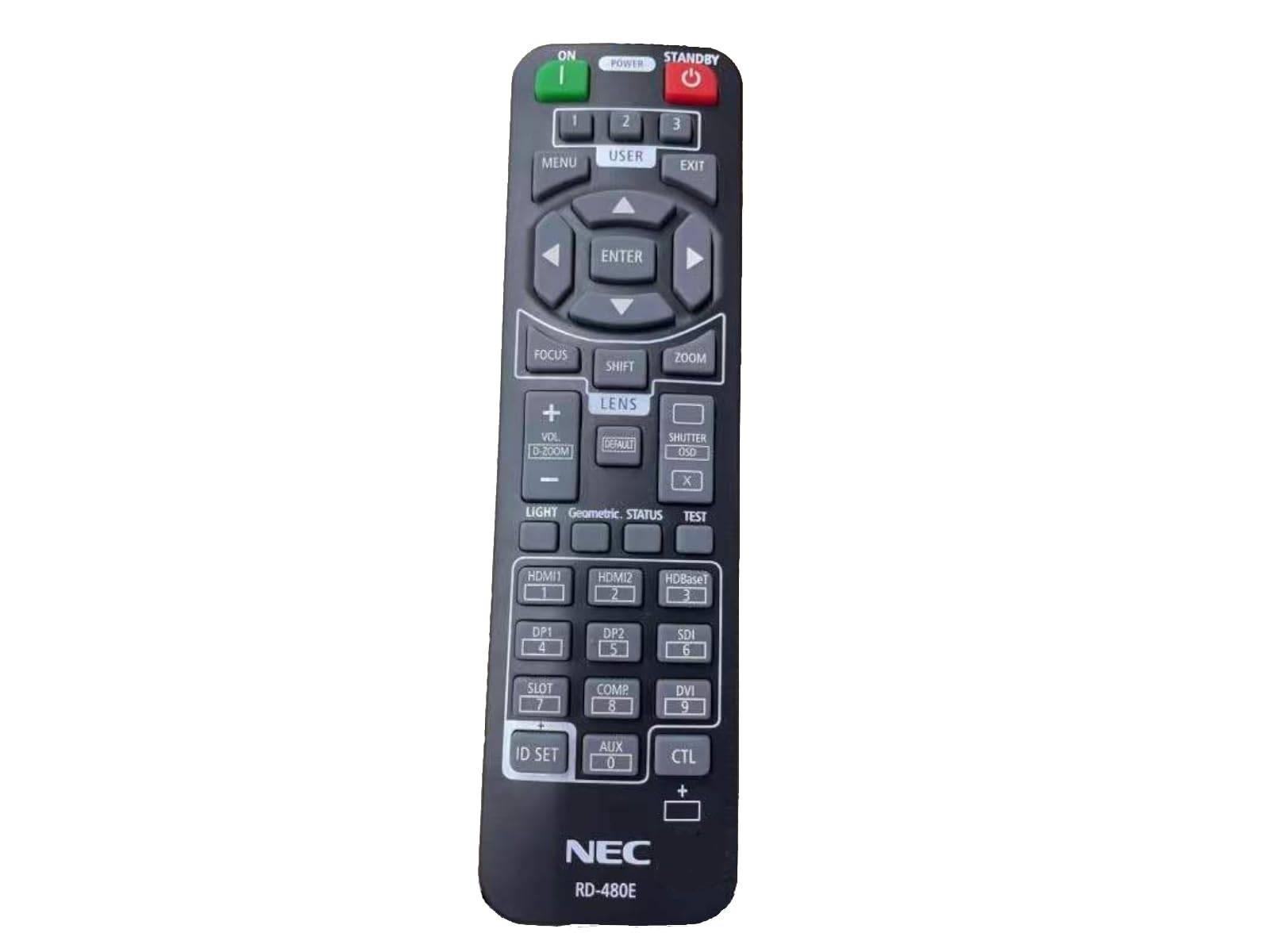 NEC Original Fernbedienung RD-480E / 7N901322 - Ersetzt auch RMT-PJ40, 7N901321, RD-466E, RD-461E, RD-455E, RMT-PJ33,