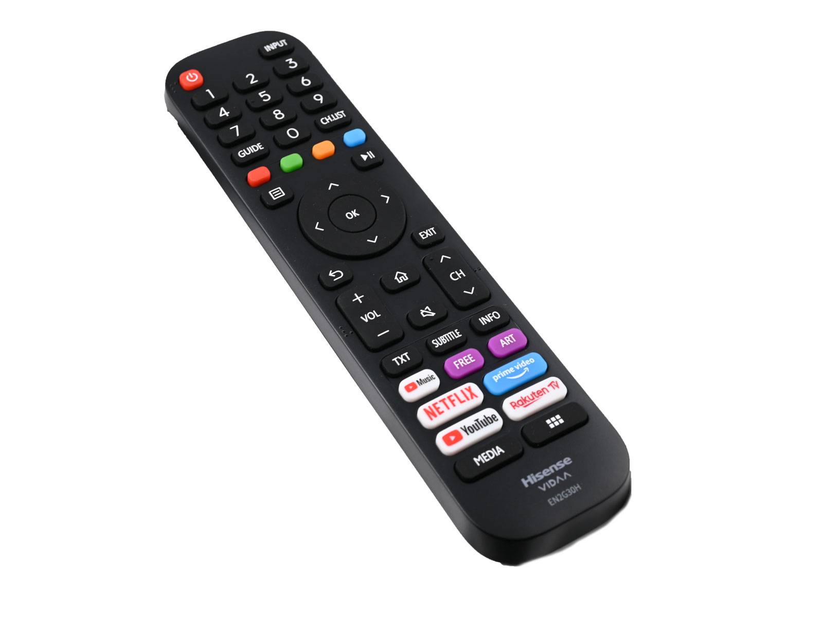HISENSE EN2G30H VIDAA Original Fernbedienung für Hisense Ultra HD TV mit Schnelltasten für Netflix Amazon Prime YouTube