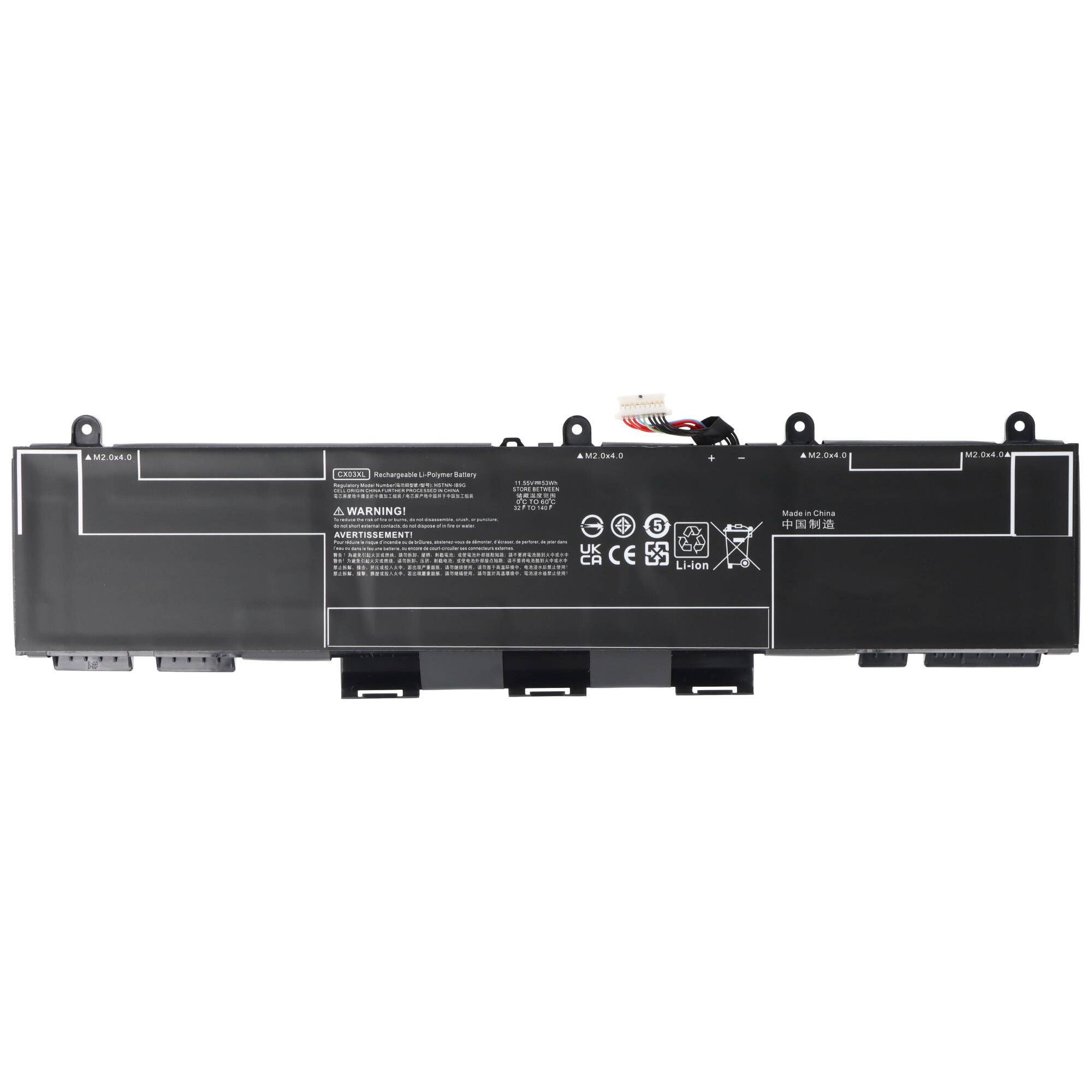 Akku passend für HP EliteBook X360 830 G8, Li-Polymer, 11,55V, 4585mAh, 53Wh