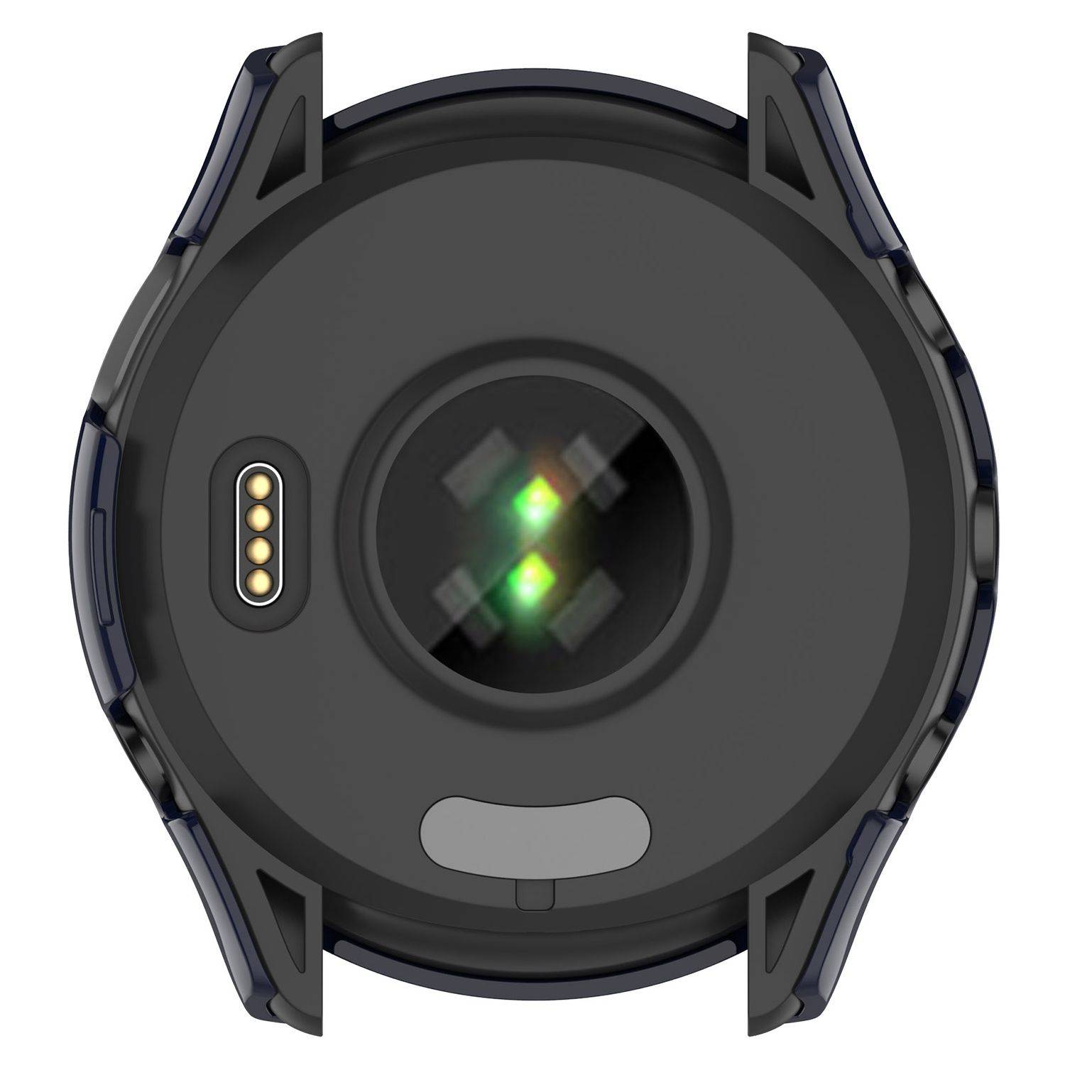 Für Garmin Forerunner 165 / 165 Music Kunststoff Smart Watch Hülle + H9 Schutz Hart Glas Blau