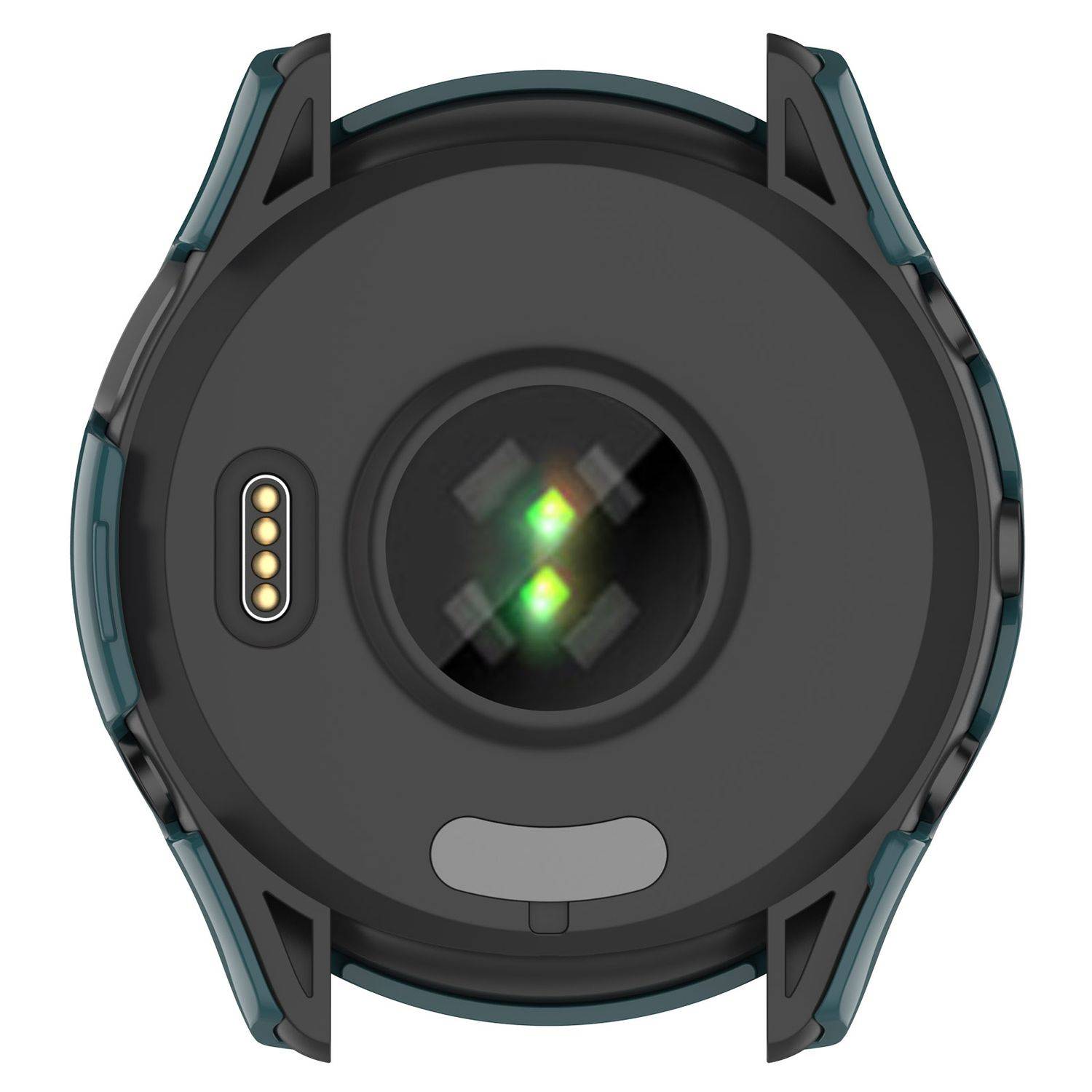 Für Garmin Forerunner 165 / 165 Music Kunststoff Smart Watch Hülle + H9 Schutz Hart Glas Dunkelgrün