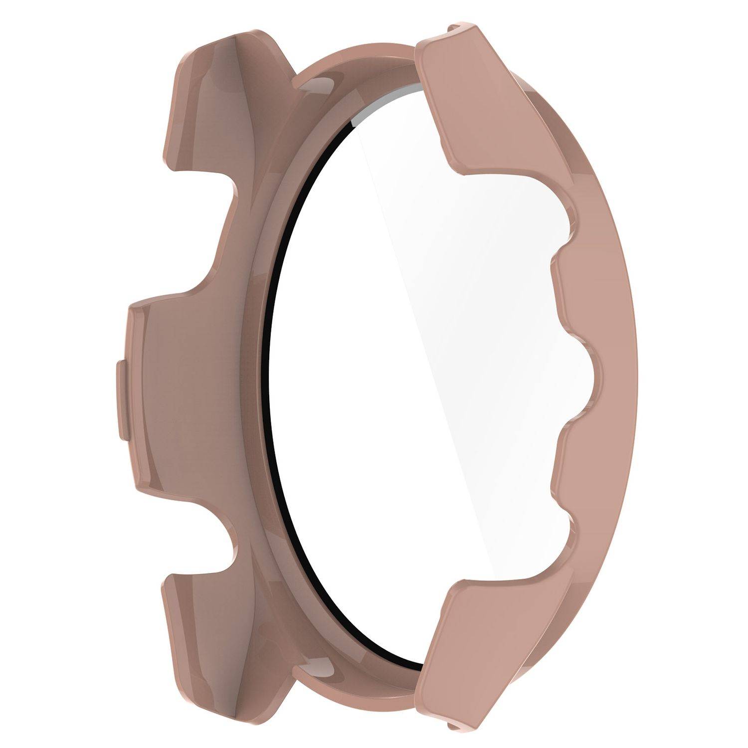 Für Garmin Forerunner 165 / 165 Music Kunststoff Smart Watch Hülle + H9 Schutz Hart Glas Pink