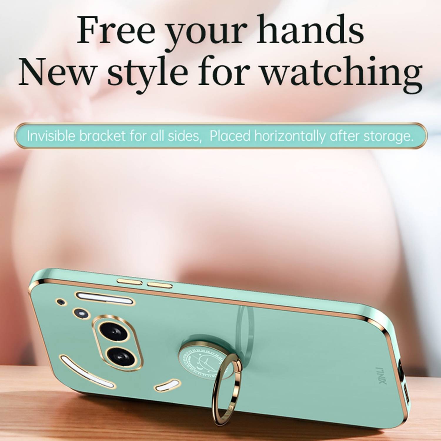 Für Nothing Phone 2a / Plus Xinli 6D Beschichtung TPU Hülle Ringhalter