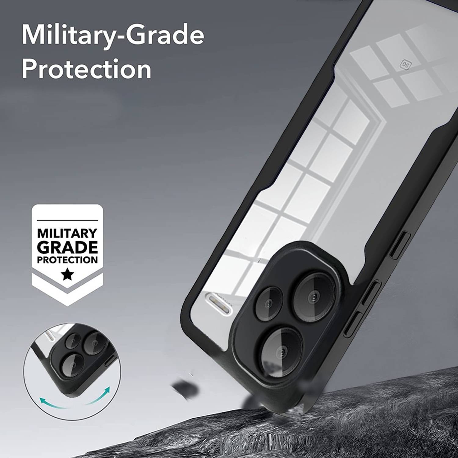 Für Samsung Galaxy A35 Full Cover 360 Acrylic Hybrid TPU Schutz Hülle