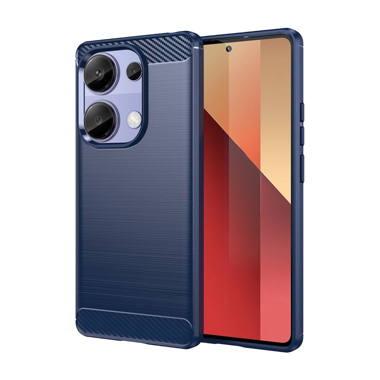 Für Xiaomi Poco M6 Pro 4G Redmi Note 13 Pro 4G Carbon Textur TPU Hülle