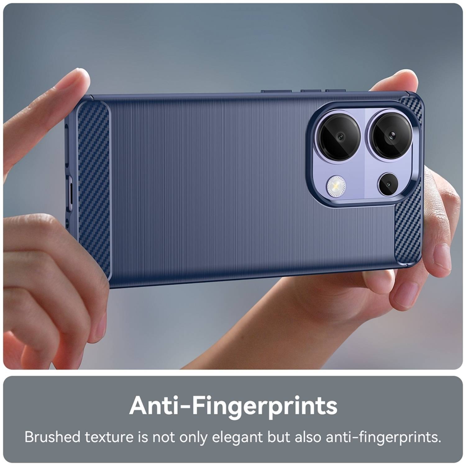 Für Xiaomi Poco M6 Pro 4G Redmi Note 13 Pro 4G Carbon Textur TPU Hülle